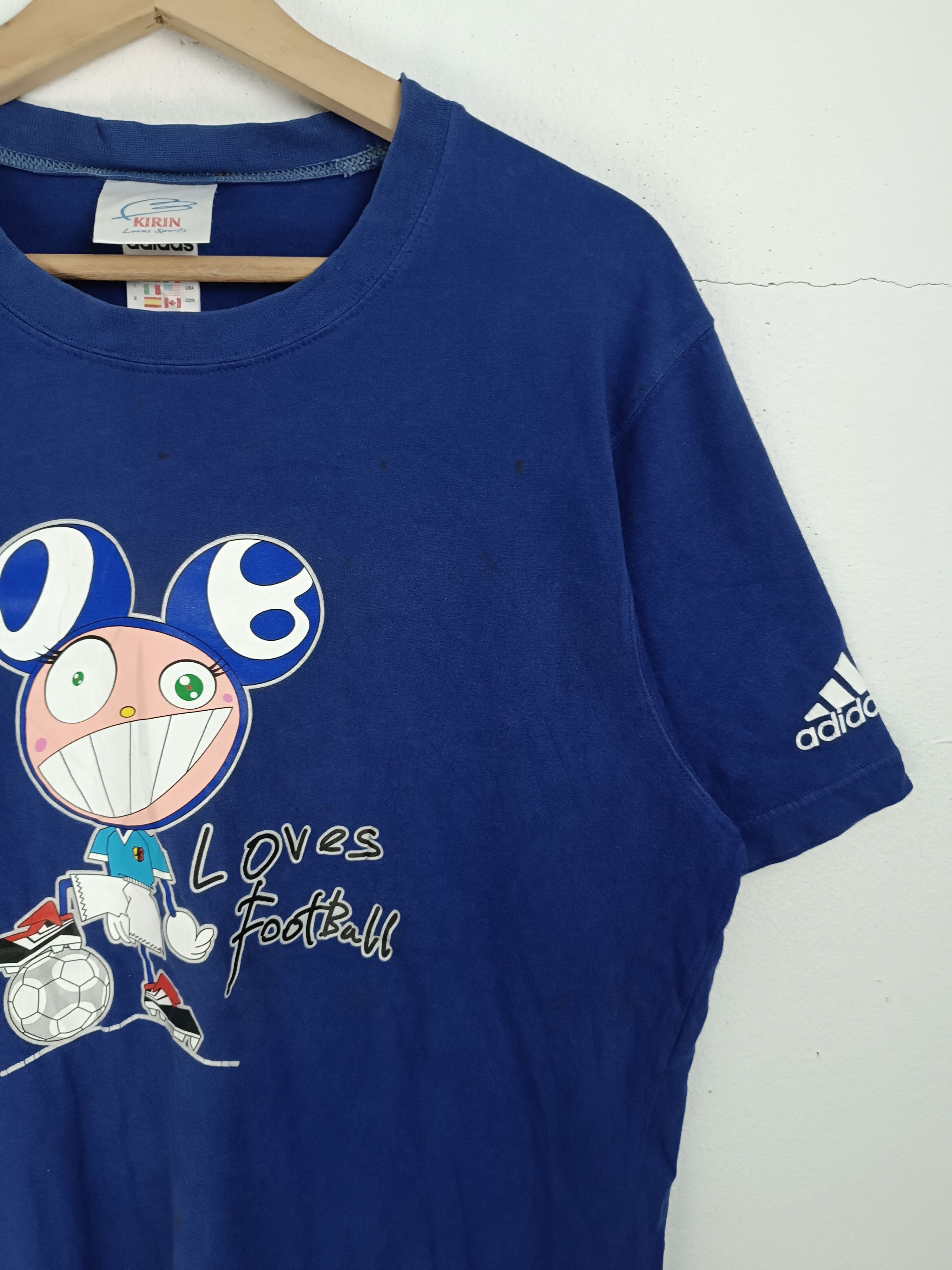 Vintage VINTAGE 90'S KIRIN JAPAN X MURAKAMI TAKASHIPOM FOOTBALL TEE Size US L / EU 52-54 / 3 - 6 Thumbnail