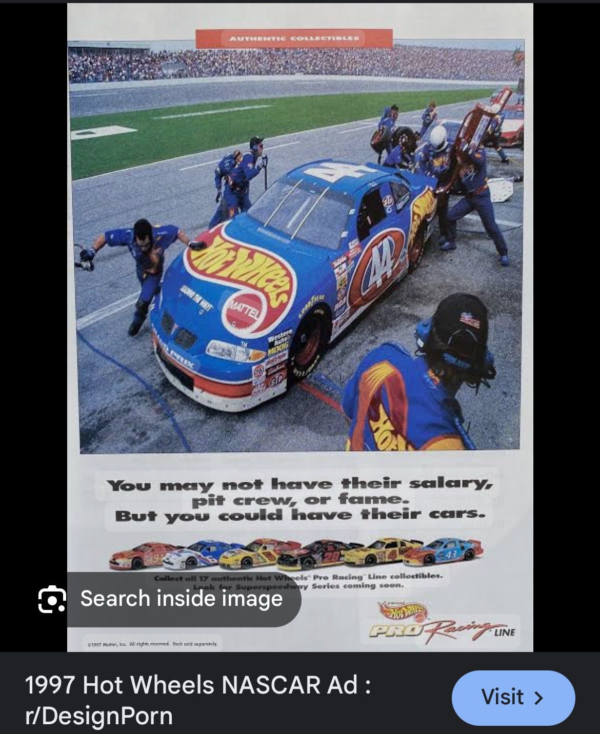 NASCAR × Vintage 1997 Nascar x Hotweels Size US M / EU 48-50 / 2 - 13 Thumbnail