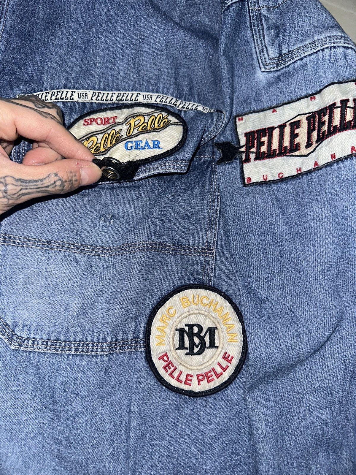 Marc Buchanan × Pelle Pelle × Vintage Vintage Denim Pelle Pelle jacket Size US L / EU 52-54 / 3 - 7 Thumbnail