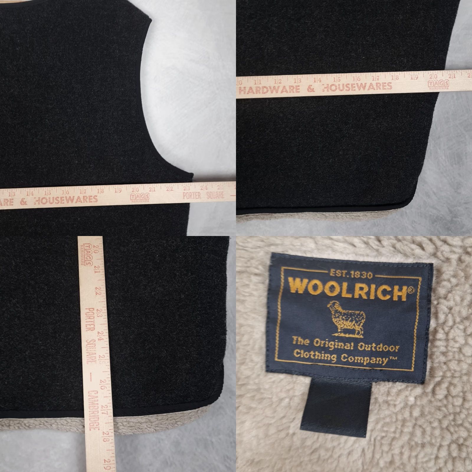 Vintage Woolrich Vest Mens M Gray Wool Sherpa Fleece Lined Full Zip Hiking Size US M / EU 48-50 / 2 - 9 Thumbnail