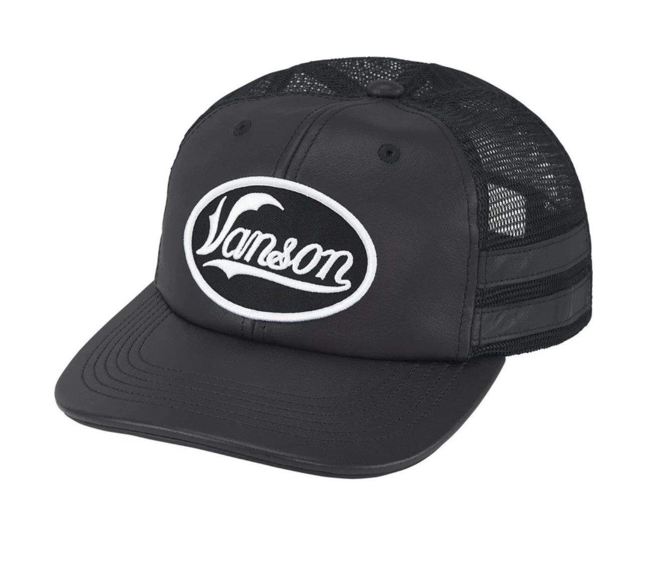 Supreme Vanson Leather Mesh Back Hat Cap 6 Panel