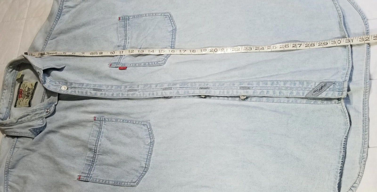 Levi's Levi XL Denim Denver Broncos Sleeveless Button Down Size ONE SIZE - 9 Thumbnail