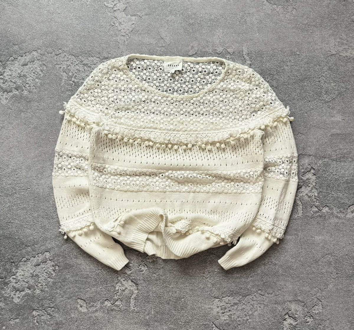 Designer × Sezane Sezane S Wmns sweater knitwear jumper pullover long sleeve Size S / US 4 / IT 40 - 1 Thumbnail
