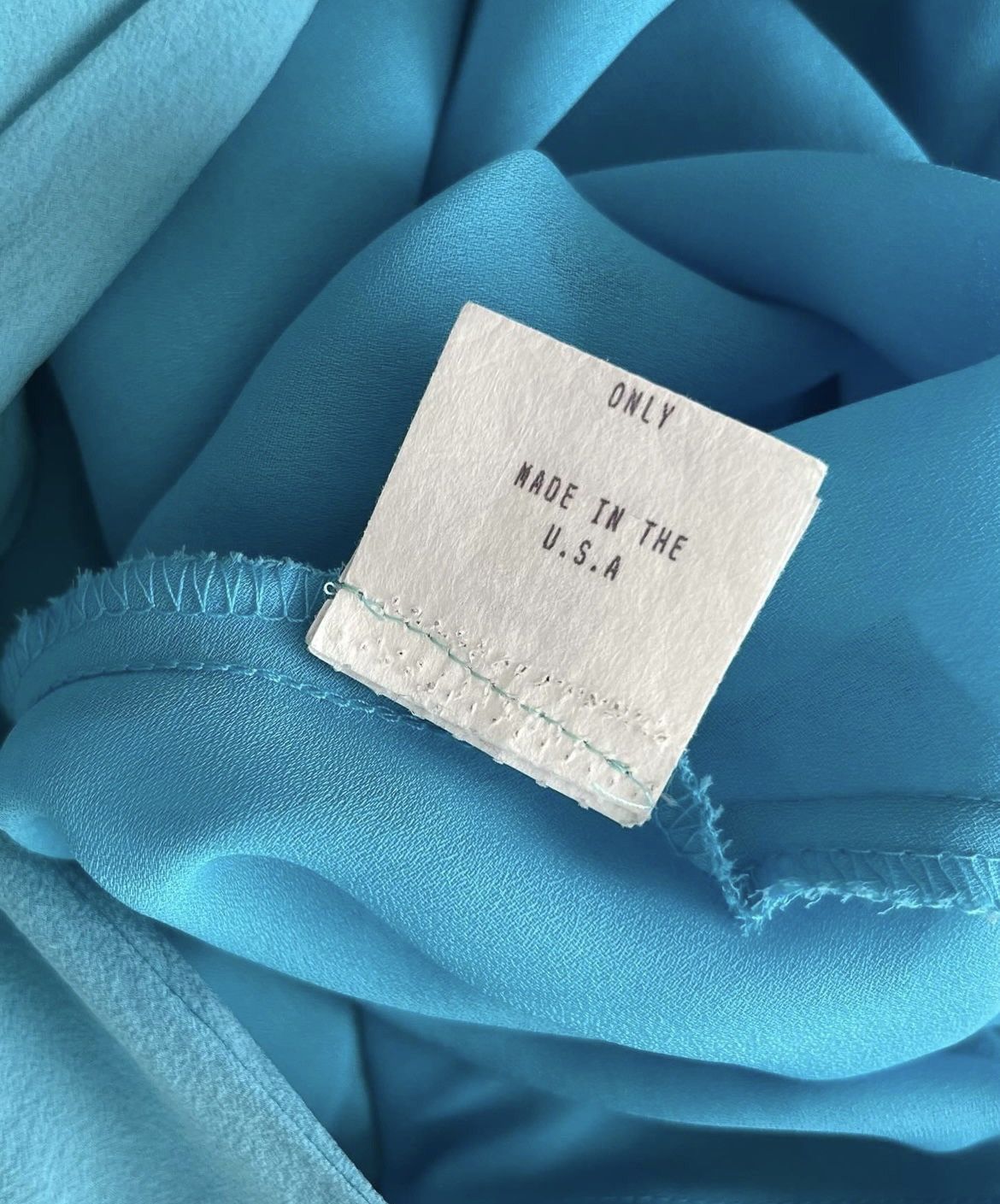 Vintage 100% Silk Turquoise Dress / Gown Size S / US 4 / IT 40 - 6 Thumbnail
