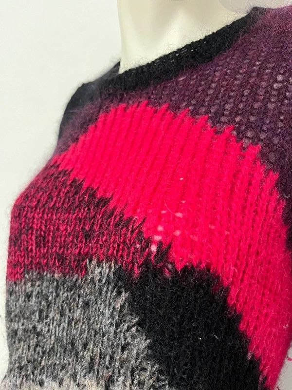 Diesel Diesel Mohair Pink Colorful Sweater Size L / US 10 / IT 46 - 4 Thumbnail