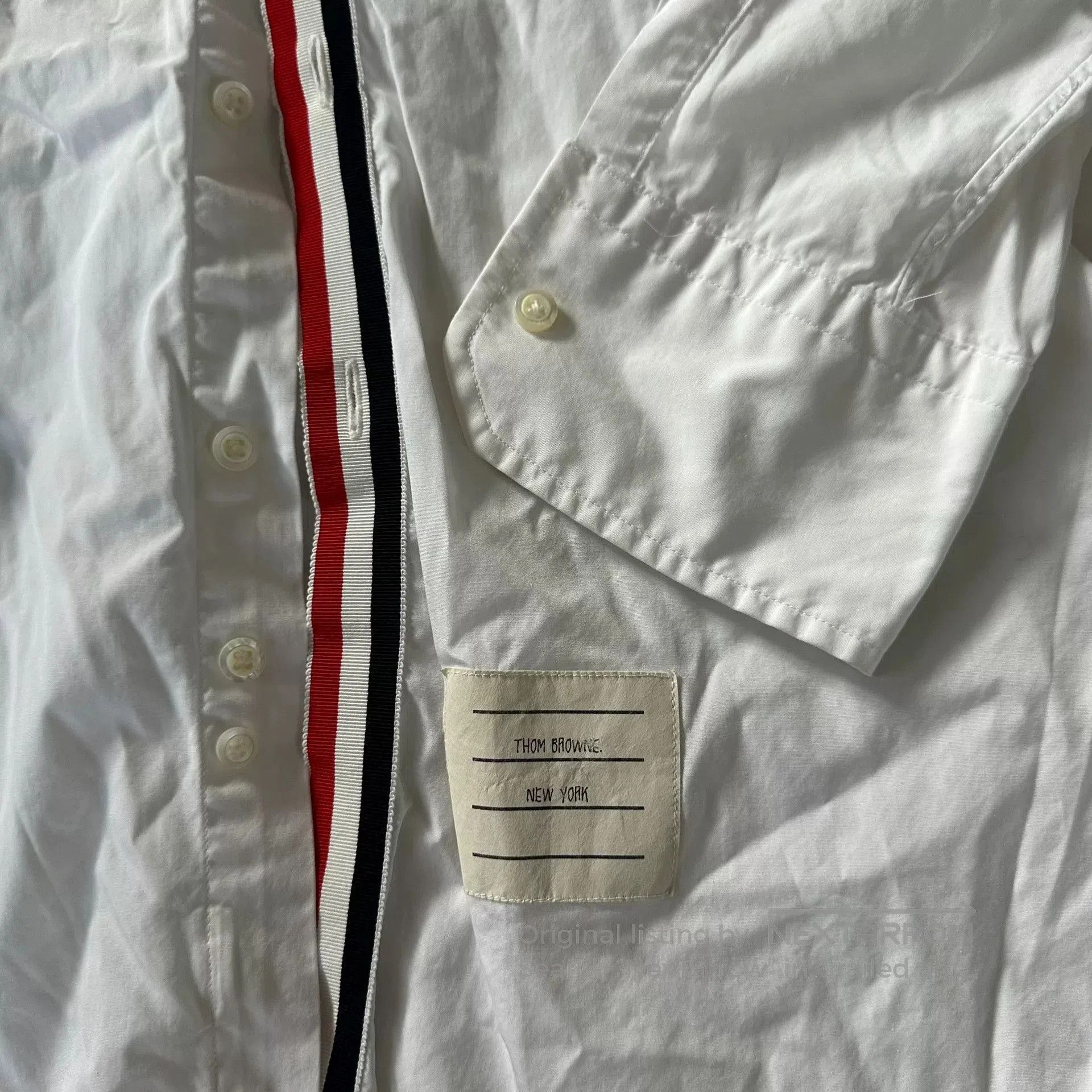 Thom Browne Thom Browne Three Stripes White Shirt. Size US L / EU 52-54 / 3 - 4 Thumbnail