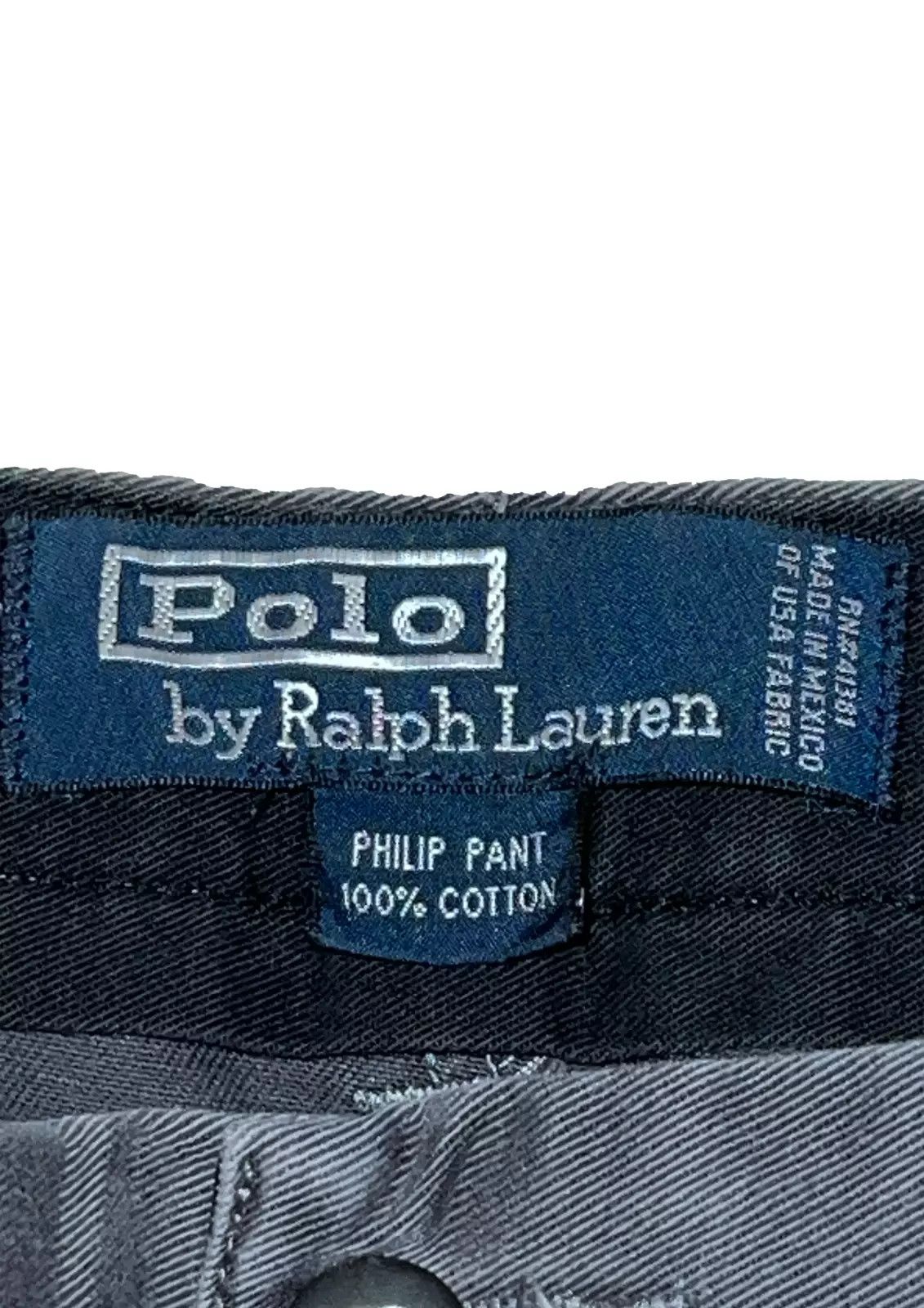 Polo Ralph Lauren POLO RALPH LAUREN Mens 38x30 Gray Cotton Vintage 90s Size US 38 / EU 54 - 3 Thumbnail