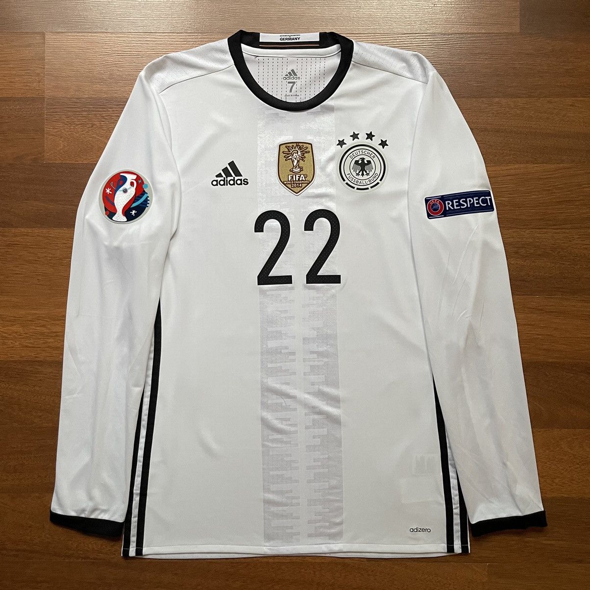 Adidas × Vintage GERMANY ADIDAS ADIZERO 2016 HOME JERSEY #22 GNABRY Size US L / EU 52-54 / 3 - 2 Thumbnail