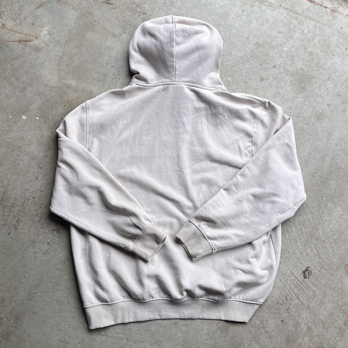 H&M H&M Relaxed Fit Blank Beige Pullover Hoodie Size US XL / EU 56 / 4 - 2 Thumbnail