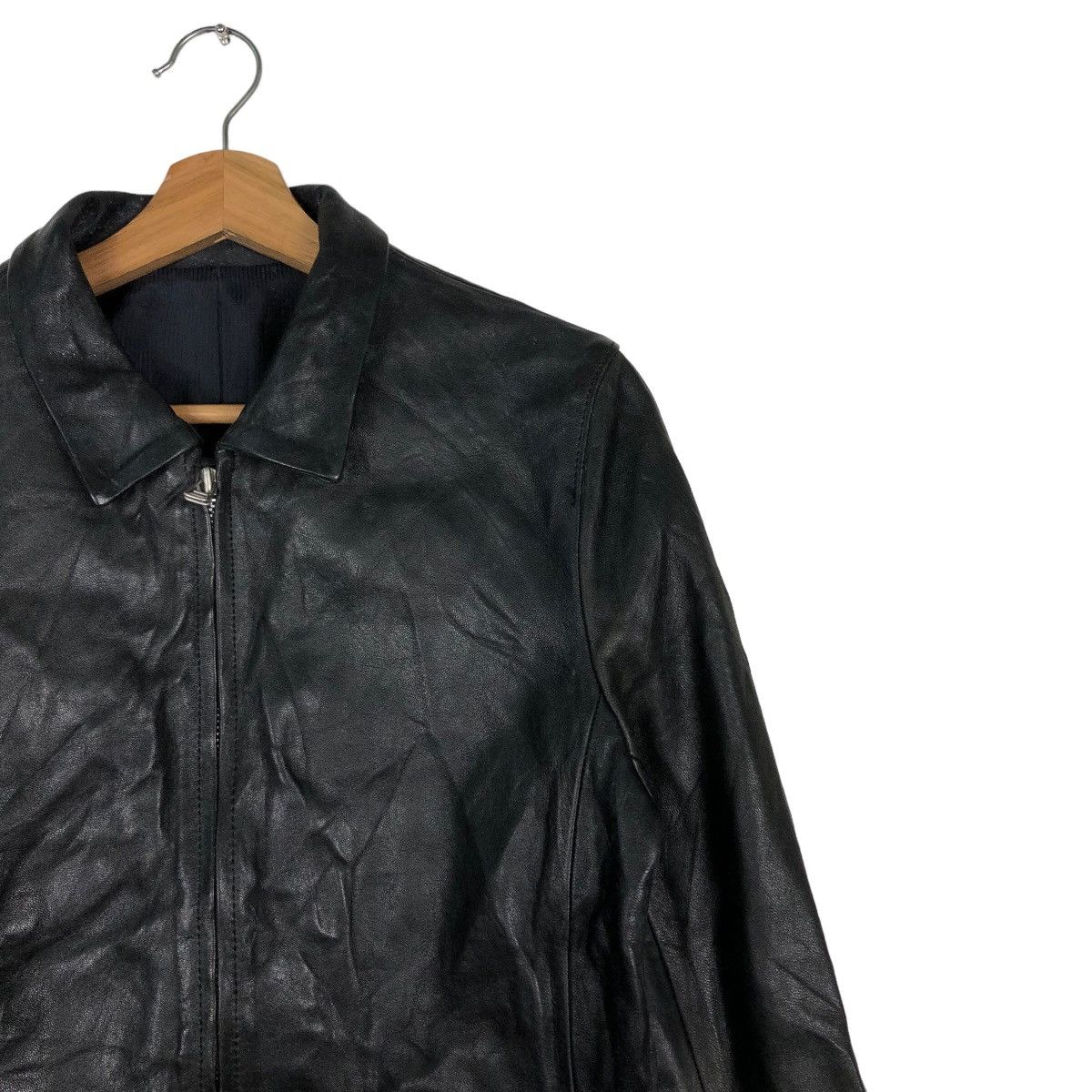 Japanese Brand 🔥Vintage Soft Leather Biker Jacket Kuro Issey Miyake Japan Size US M / EU 48-50 / 2 - 6 Thumbnail