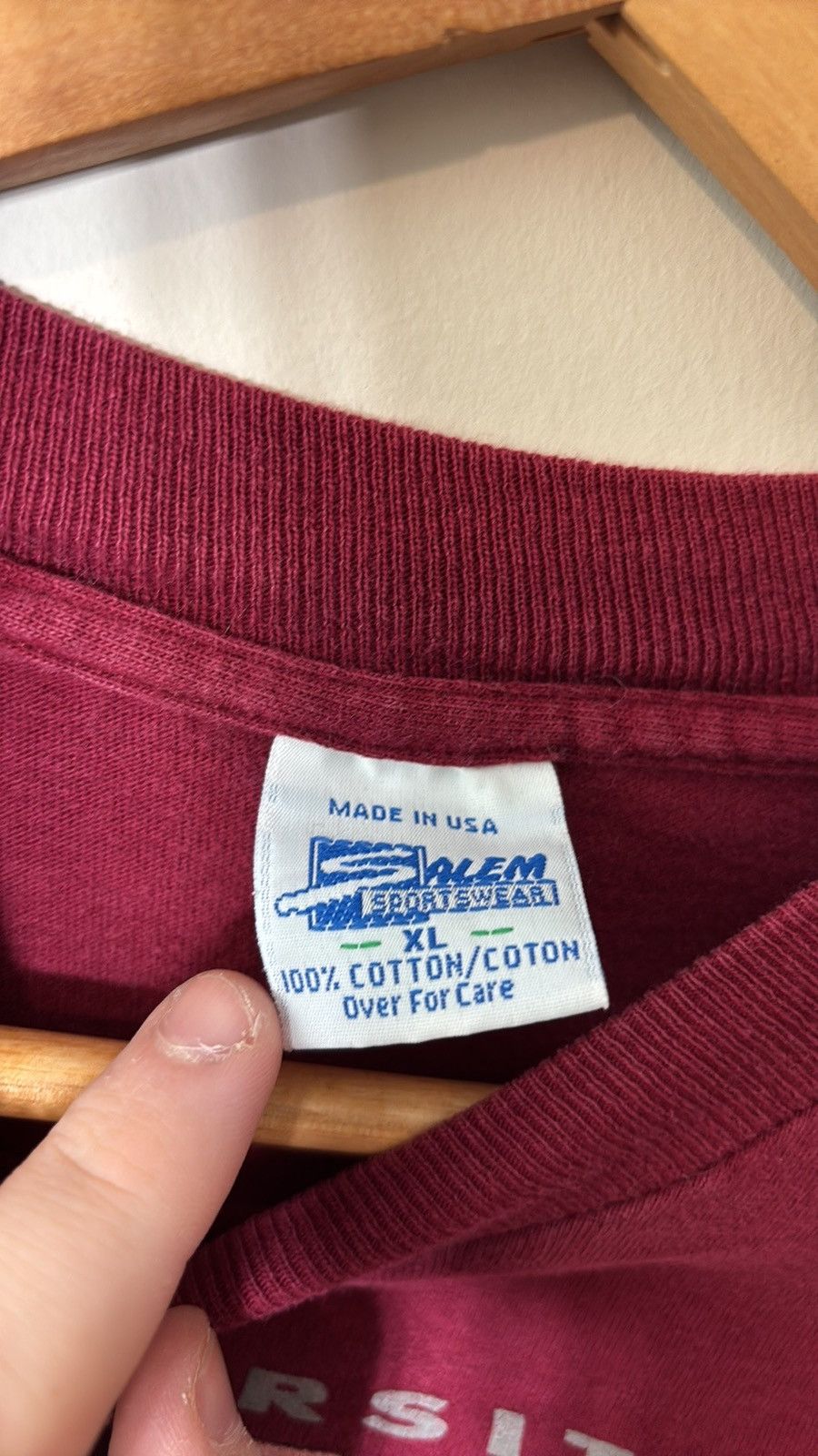 Salem Sportswear × Vintage Vintage Salem Sportswear Alabama Crimson Tide Shirt Size US XL / EU 56 / 4 - 4 Thumbnail