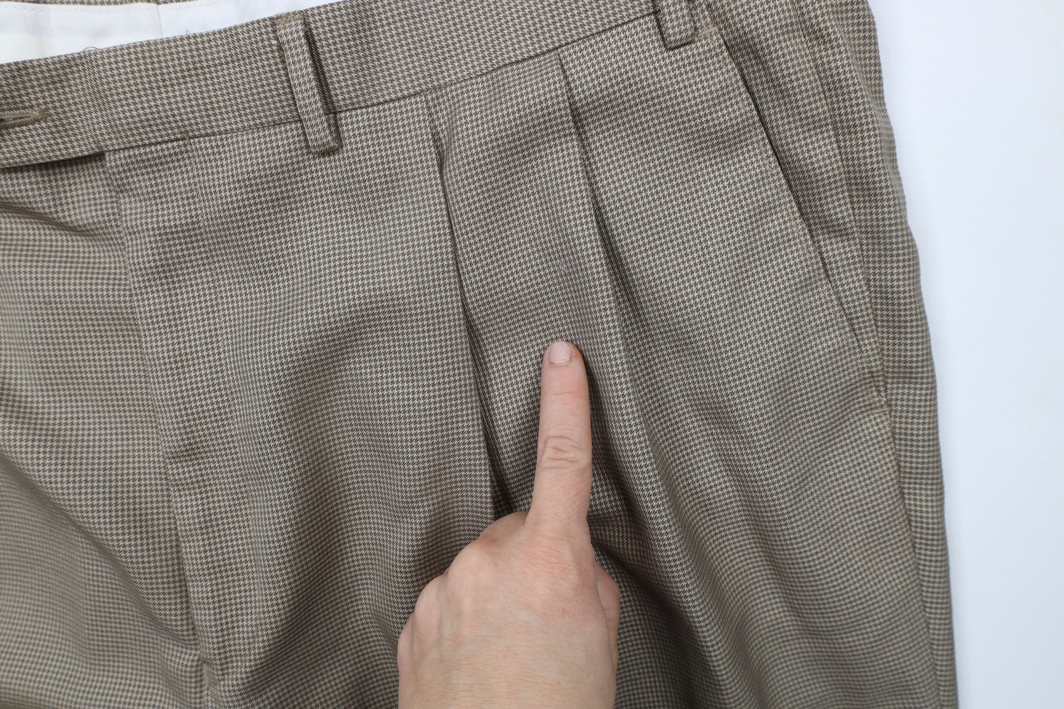 Ralph Lauren × Vintage Vintage 90s Ralph Lauren Houndstooth Wide Leg Chino Pants Size US 42 / EU 58 - 6 Thumbnail