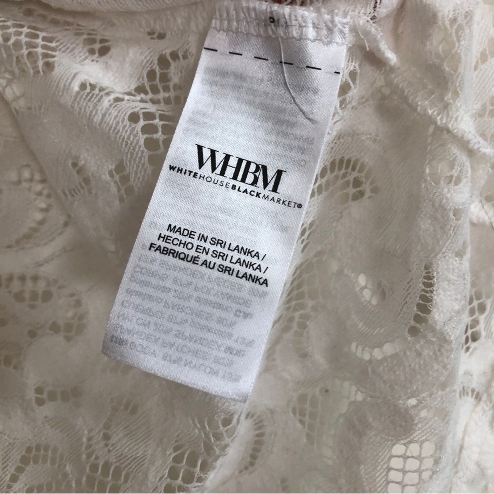 White House Black Market White House Black Market WHBM Lace Semi-Sheer Blouse Top Size M / US 6-8 / IT 42-44 - 6 Thumbnail
