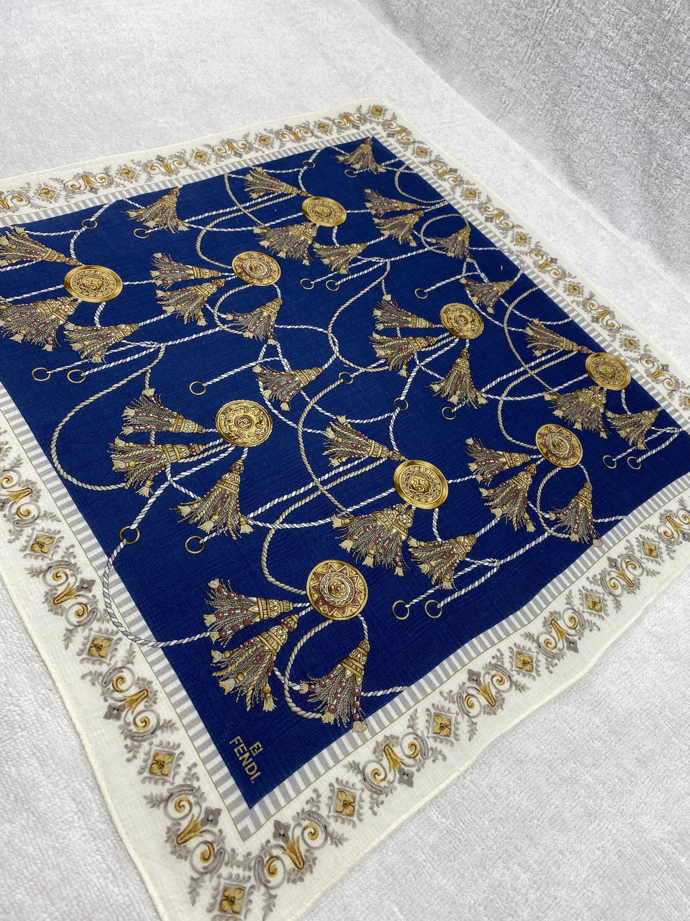 Vintage Fendi Bandana / Handkerchief / Neckerchief A213 Size ONE SIZE - 4 Thumbnail