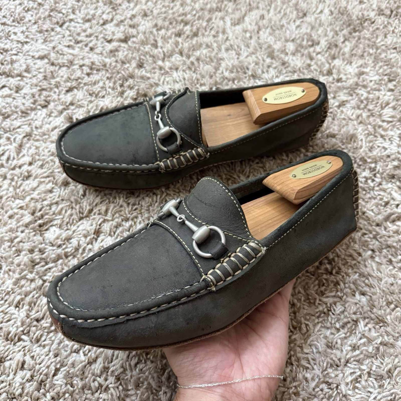 Gucci Vintage Gucci Horsebit Loafers Green Leather Size 40 / USA 7 Size US 7 / EU 40 - 1 Thumbnail