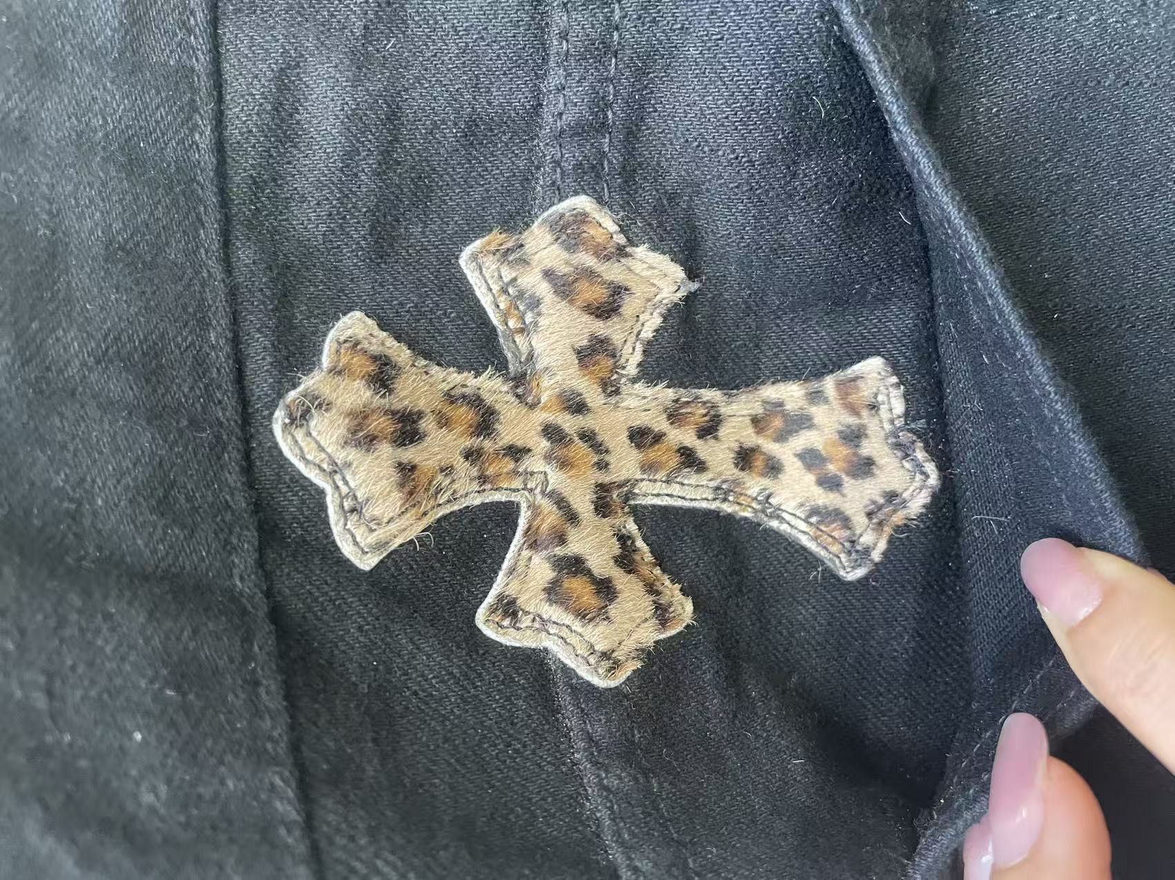 Chrome Hearts Chrome Hearts Leopard Green Leather Cross Patch Jeans Size US 34 / EU 50 - 5 Thumbnail