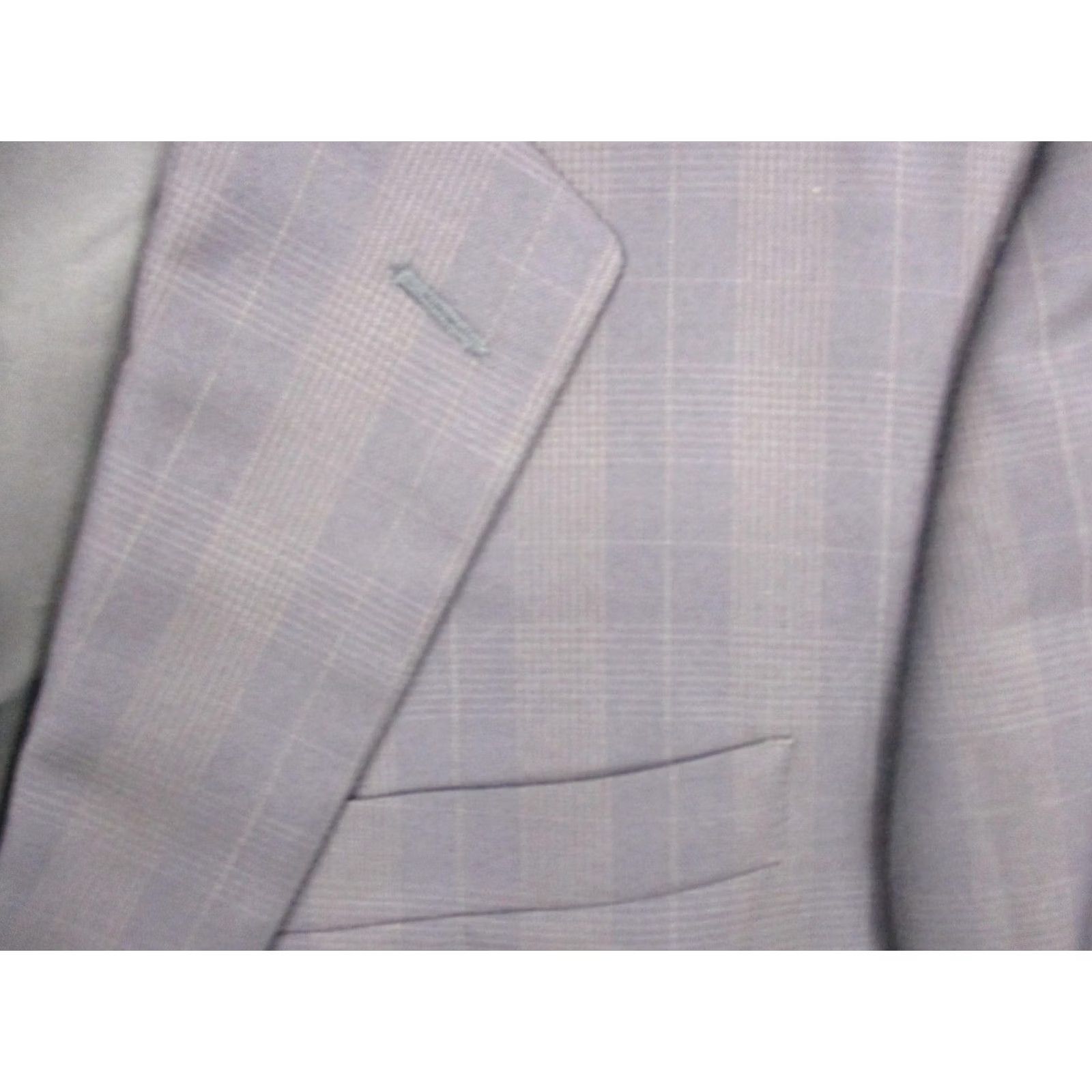 Canali Canali Mens Suit Jacket 42R Super 120s Wool Plaid Italy Bloomingdales Blazer Size 52R - 2 Thumbnail