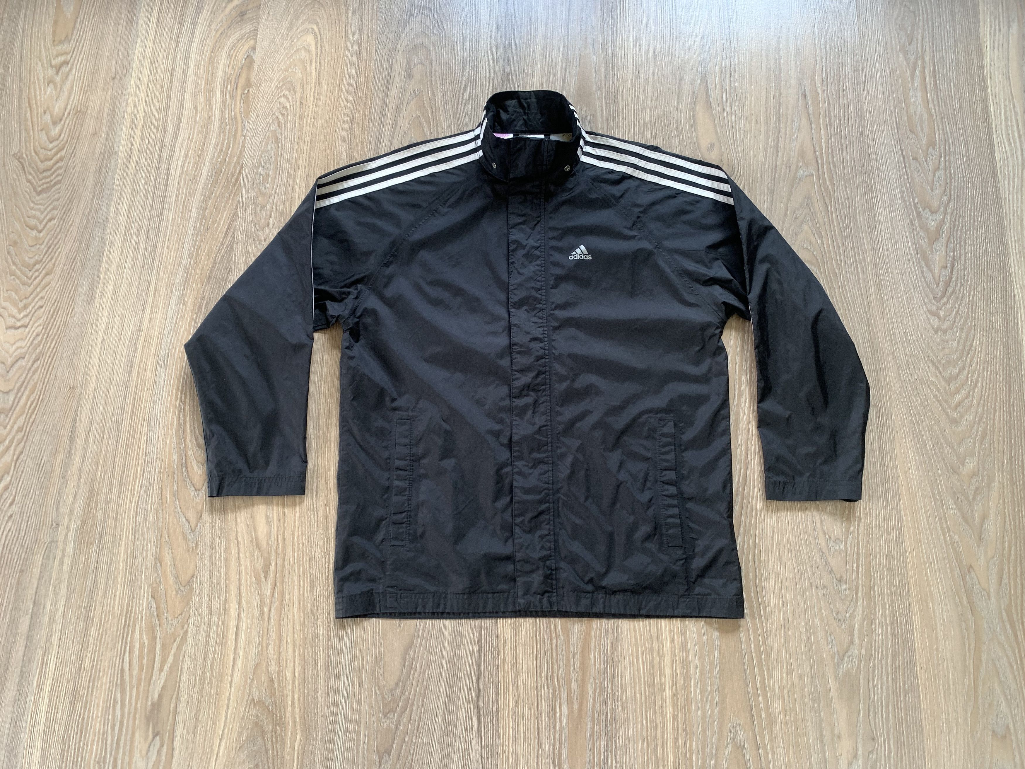 Adidas Youth Vintage Adidas Black Waterproof Rain Jacket Size US XXS / EU 40 - 11 Thumbnail