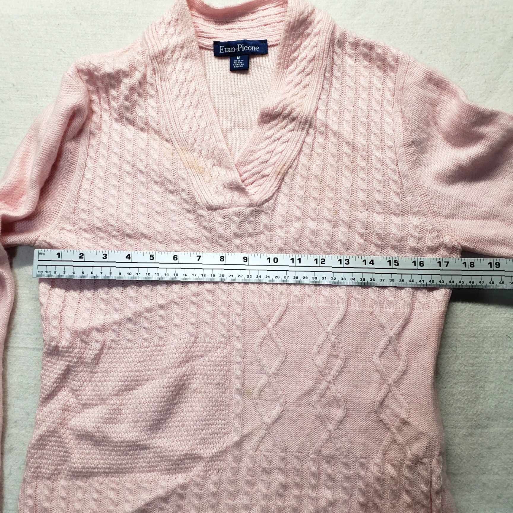 Evan Picone Evan Picone Pink Shawl Collar Pullover Sweater Long Sleeve Adult Womens M Medium Size M / US 6-8 / IT 42-44 - 5 Thumbnail