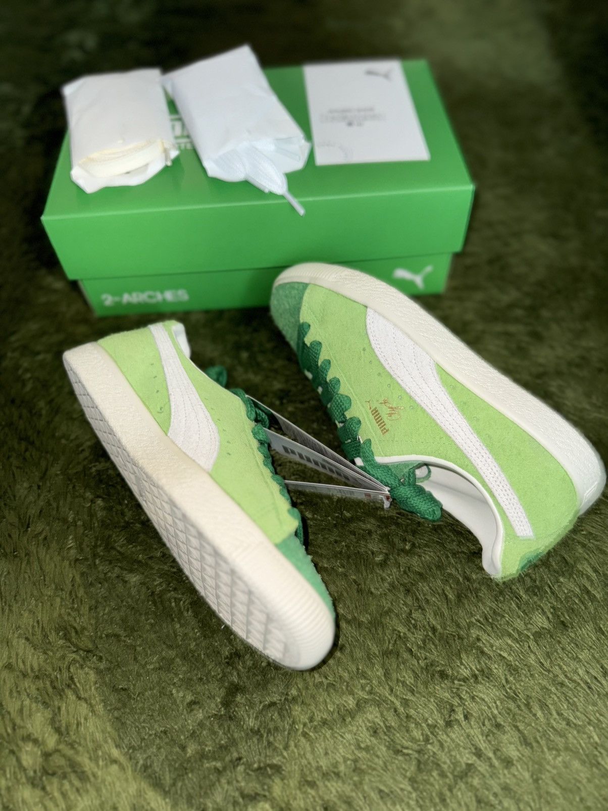 Puma [US 6] Puma x Balansa Clyde Tennis Green Ivory Size US 6 / IT 36 - 5 Thumbnail