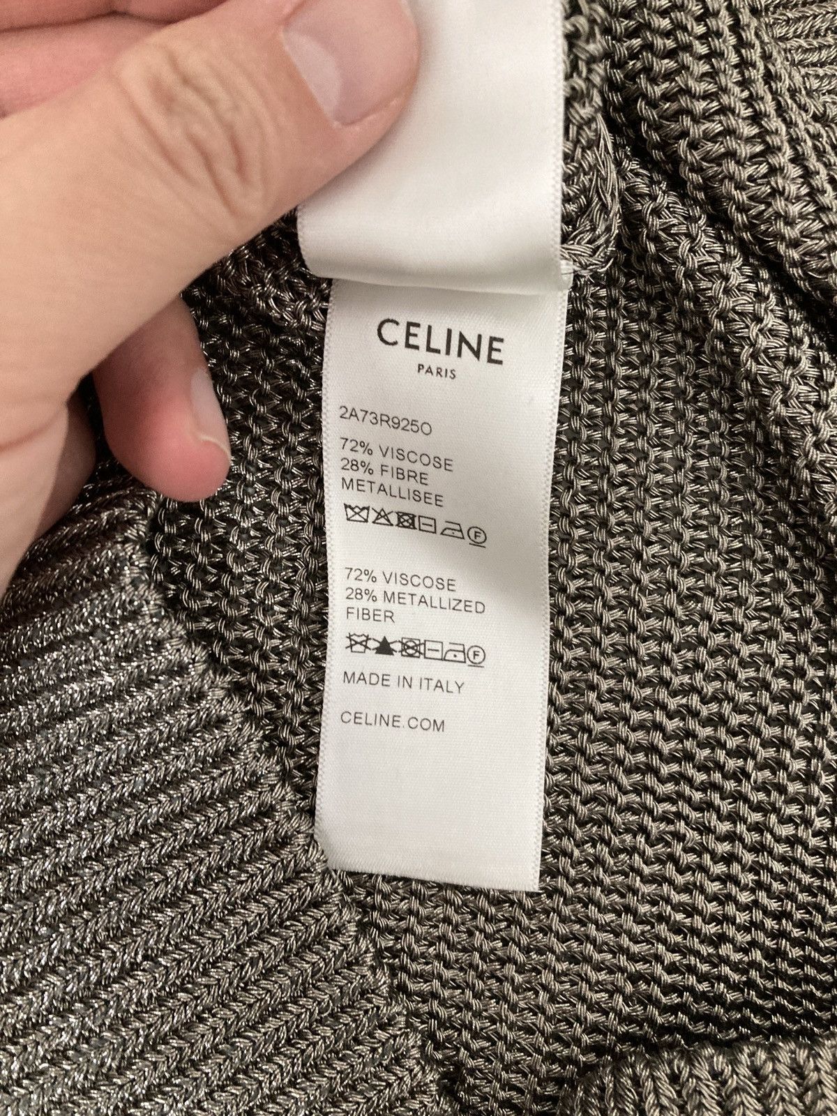 Celine CELINE BY HEDI SLIMANE 21AW/FW METALLIC TURTLENECK SWEATER Size US S / EU 44-46 / 1 - 7 Thumbnail