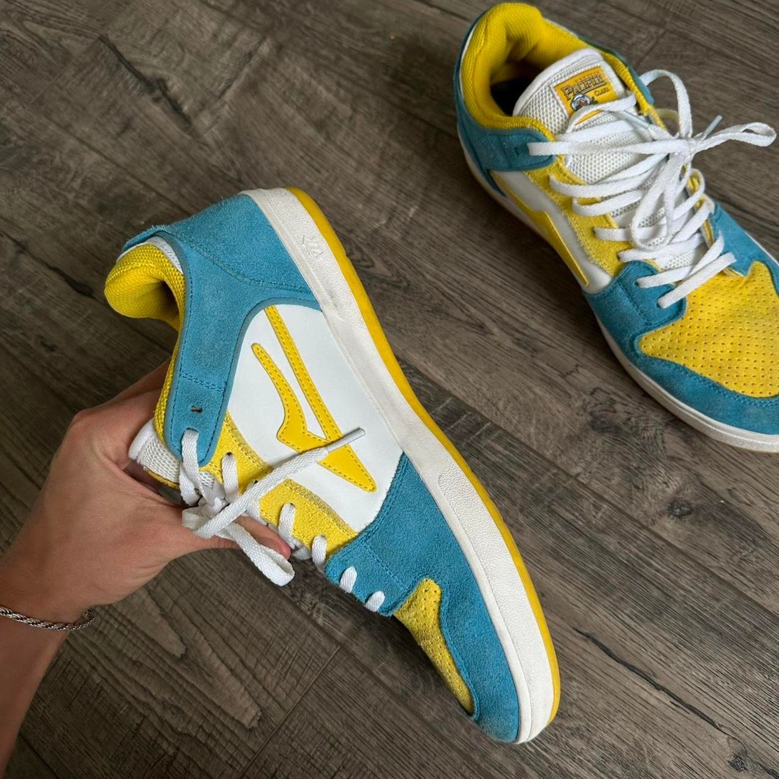 Lakai Lakai Pacifico Telford Low Yellow White Skate Shoe Sneaker Size US 11.5 / EU 44-45 - 4 Thumbnail