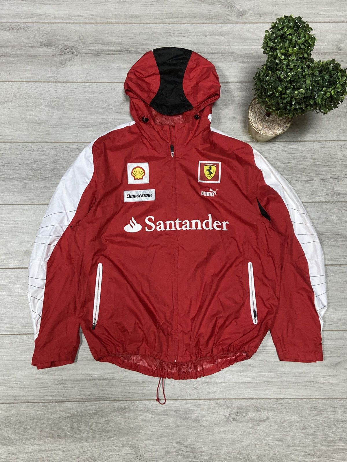 Ferrari × Puma Puma Santander Ferrari shell vintage jacket zip Size US XL / EU 56 / 4 - 1 Thumbnail