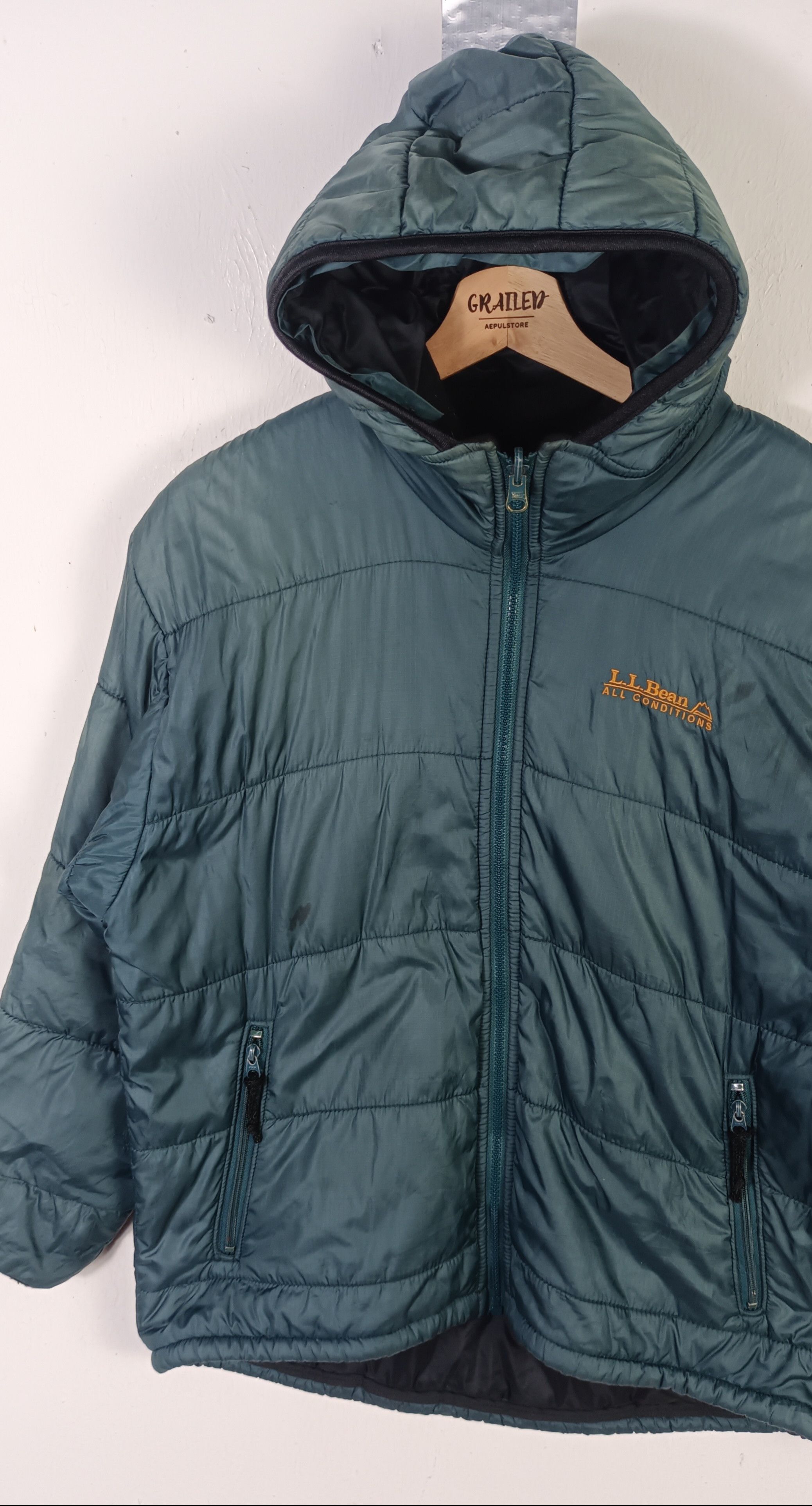 L.L. Bean Vintage 80s🔥 LL Bean Primaloft Parka Puffer Hoodie Jacket Size US L / EU 52-54 / 3 - 3 Thumbnail