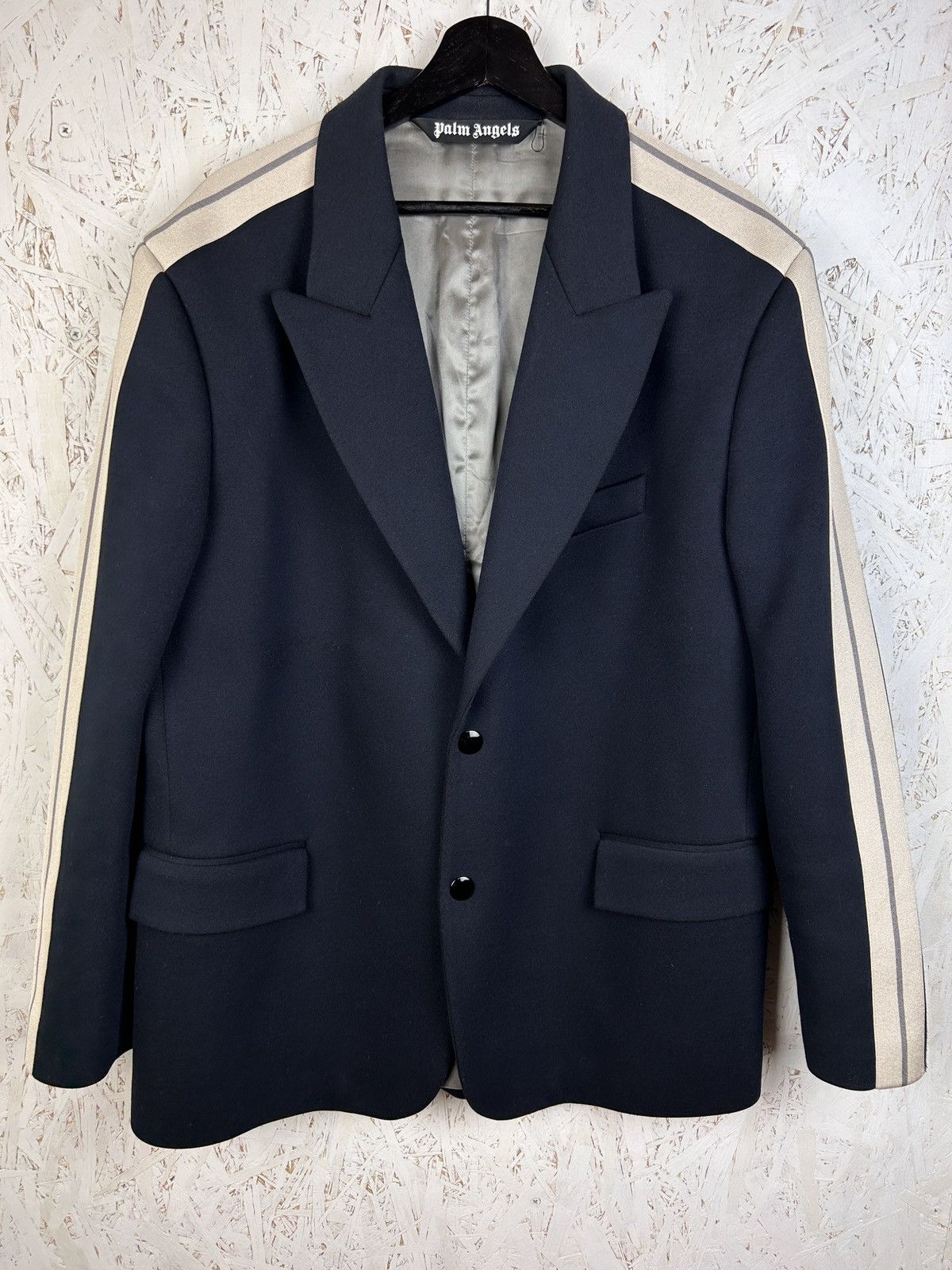 Palm Angels Palm Angels Milano Single Breasted Side Stripe Blazer Size US L / EU 52-54 / 3 - 1 Thumbnail