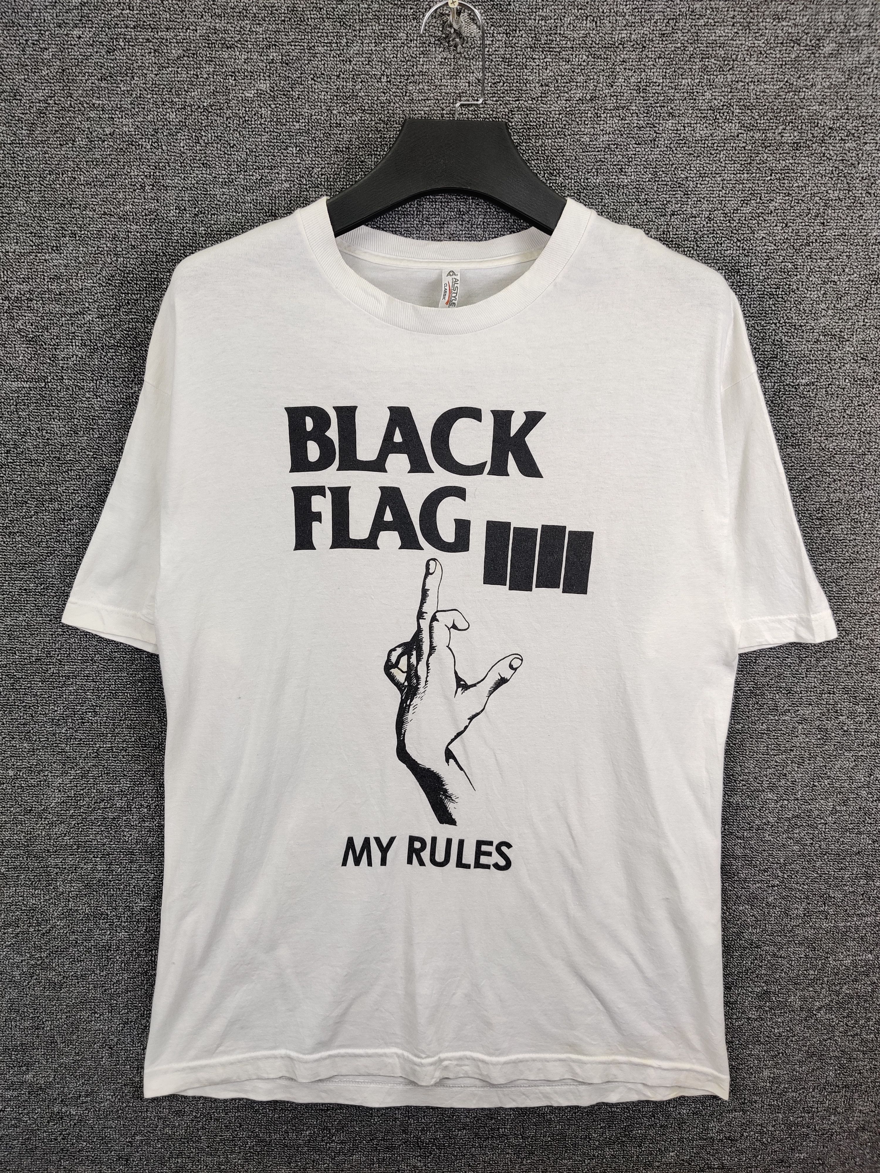 Band Tees Vintage Black Flag My Rules Band Tee Tshirt Size US L / EU 52-54 / 3 - 1 Thumbnail