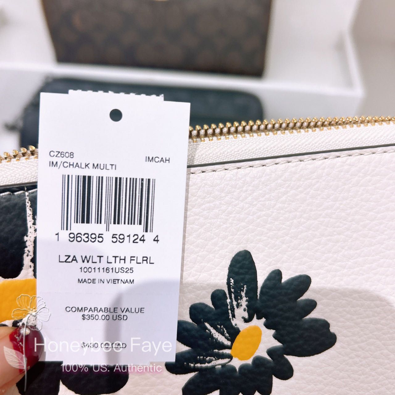 Coach Long Zip Around Wallet With Floral Print CZ608 Size ONE SIZE - 3 Thumbnail