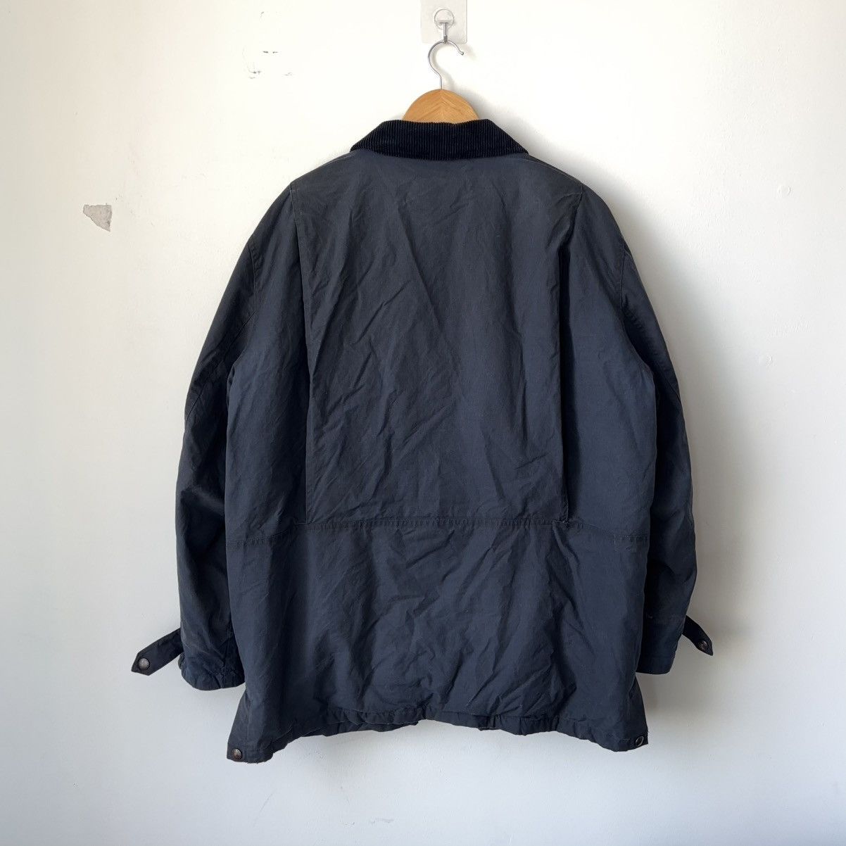 Polo Ralph Lauren Vintage Oilcloth Waxed Cotton Jacket Navy Barn Coat Field Size US XL / EU 56 / 4 - 16 Thumbnail