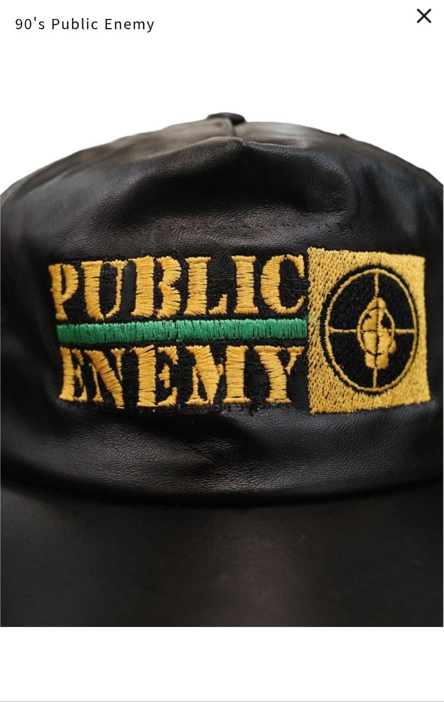 Public Enemy vintage Public Enemy Leather Hat Size ONE SIZE - 4 Thumbnail