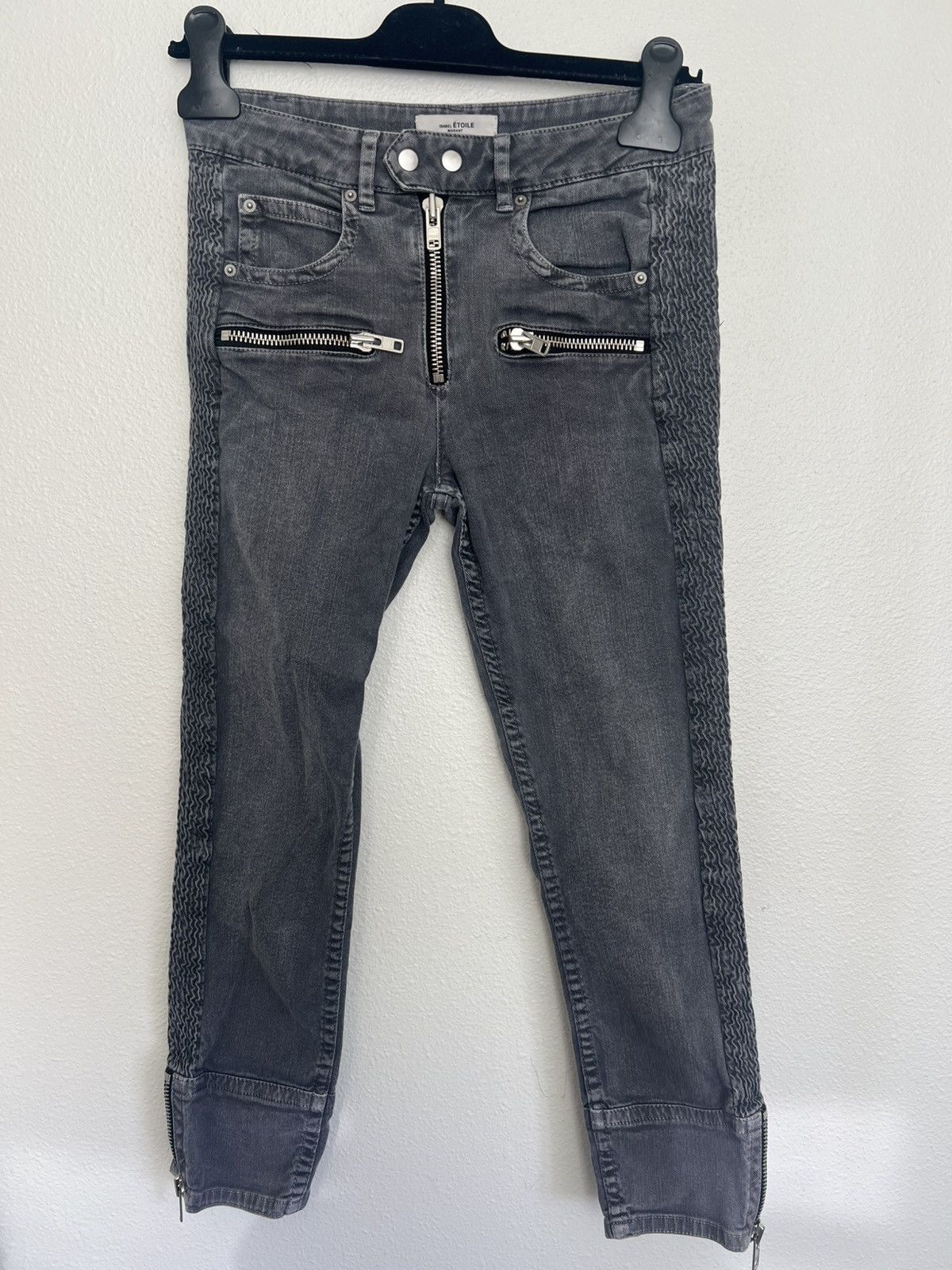 Isabel Marant Etoile Isabel Marant Etoile Pelona Biker Dark Gray Jean Grunge Edgy Size 26" / US 2 / IT 38 - 1 Thumbnail