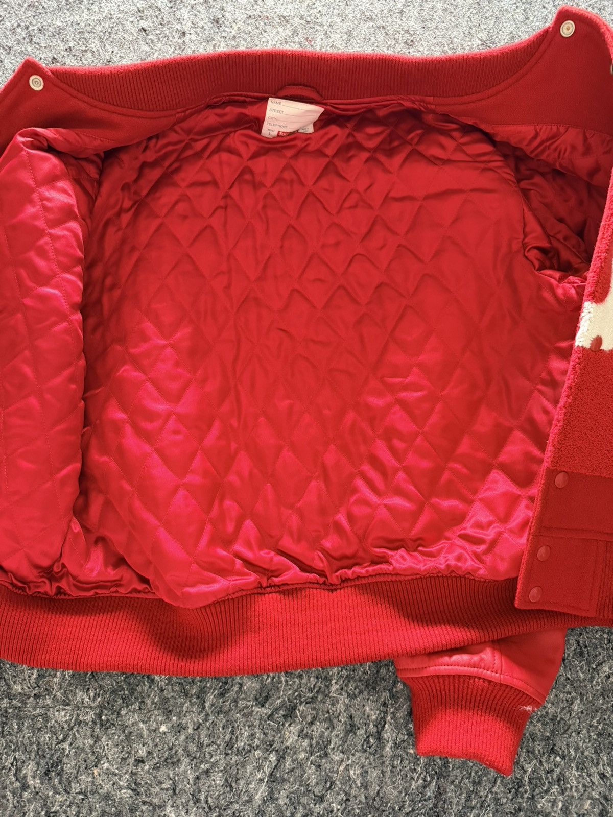 Cactus Plant Flea Market × Supreme Supreme CPFM leather varsity jacket Red L Size US L / EU 52-54 / 3 - 5 Thumbnail