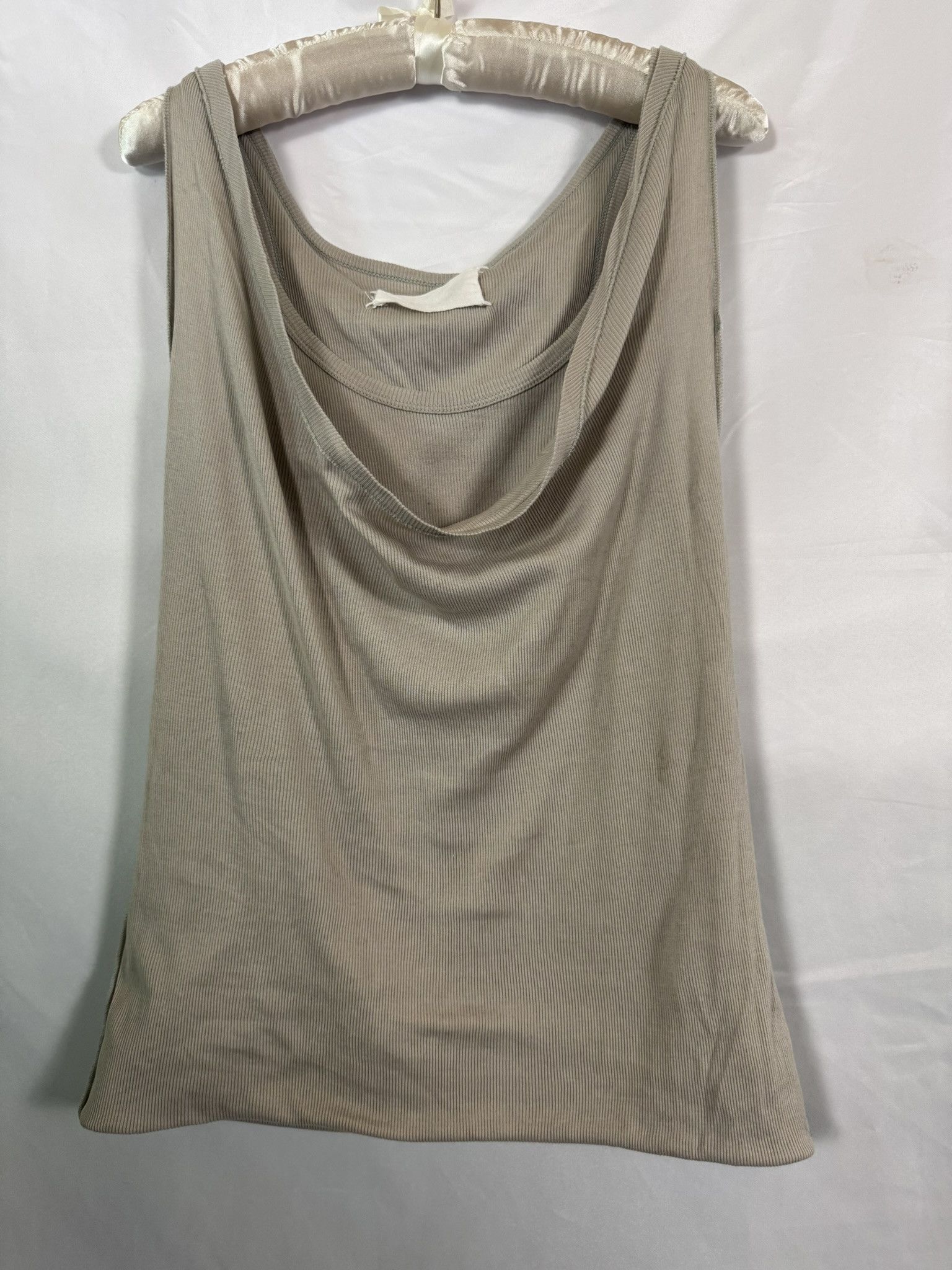Maison Margiela Martin Margiela Blank Label Cotton Draped Cowl Top Greige Size L / US 10 / IT 46 - 5 Thumbnail