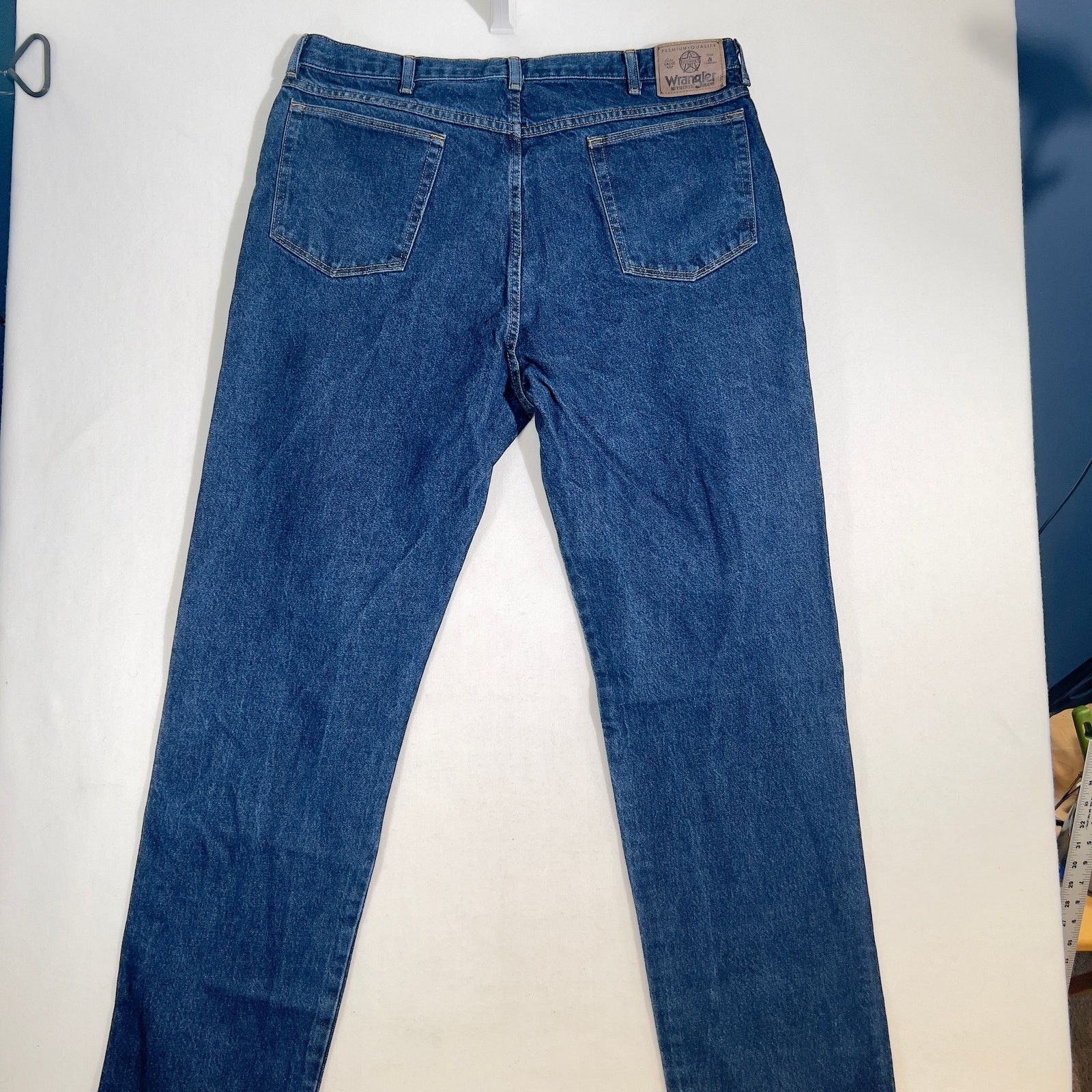 Wrangler Wrangler Jeans Mens W40 x L32 Dark Wash Blue Style # 96501MR Size US 40 / EU 56 - 3 Thumbnail