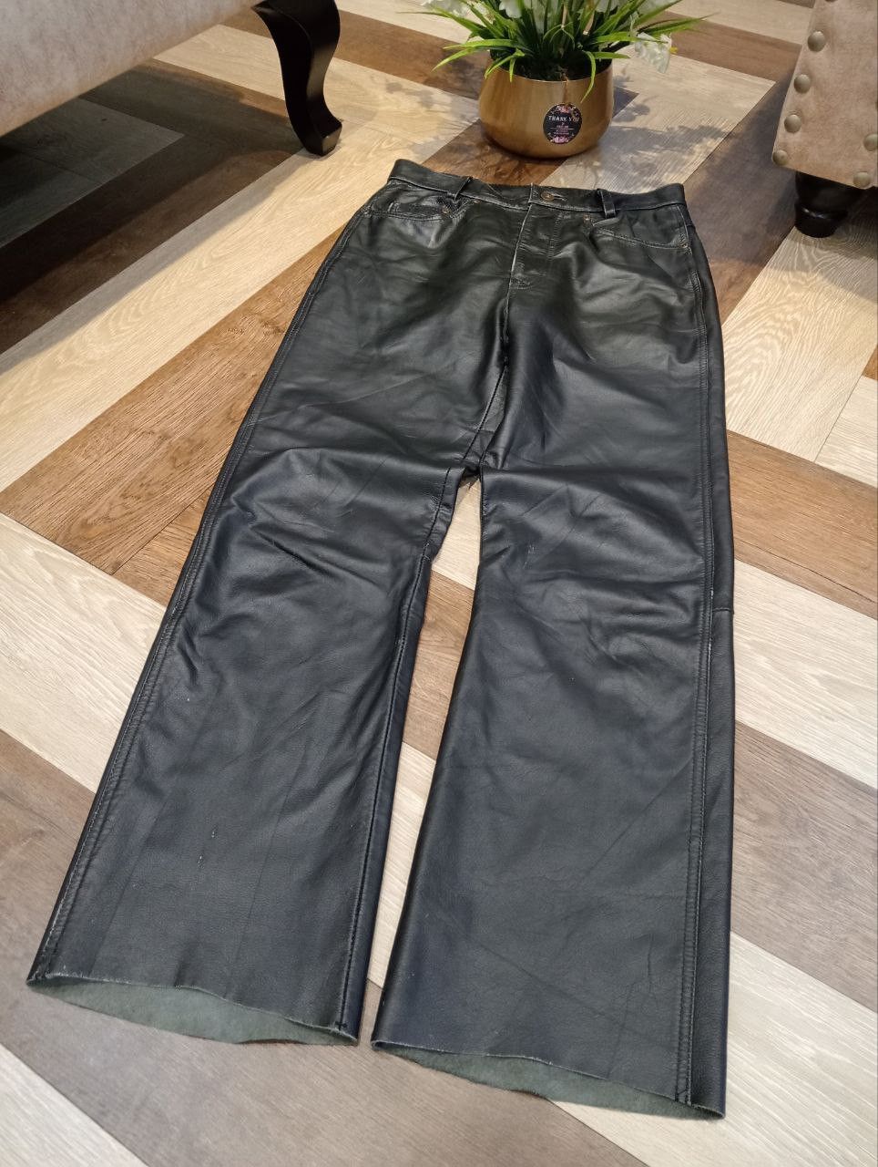 Leather JAPANESE BLACK LEATHER PANTS Size US 29 - 3 Thumbnail