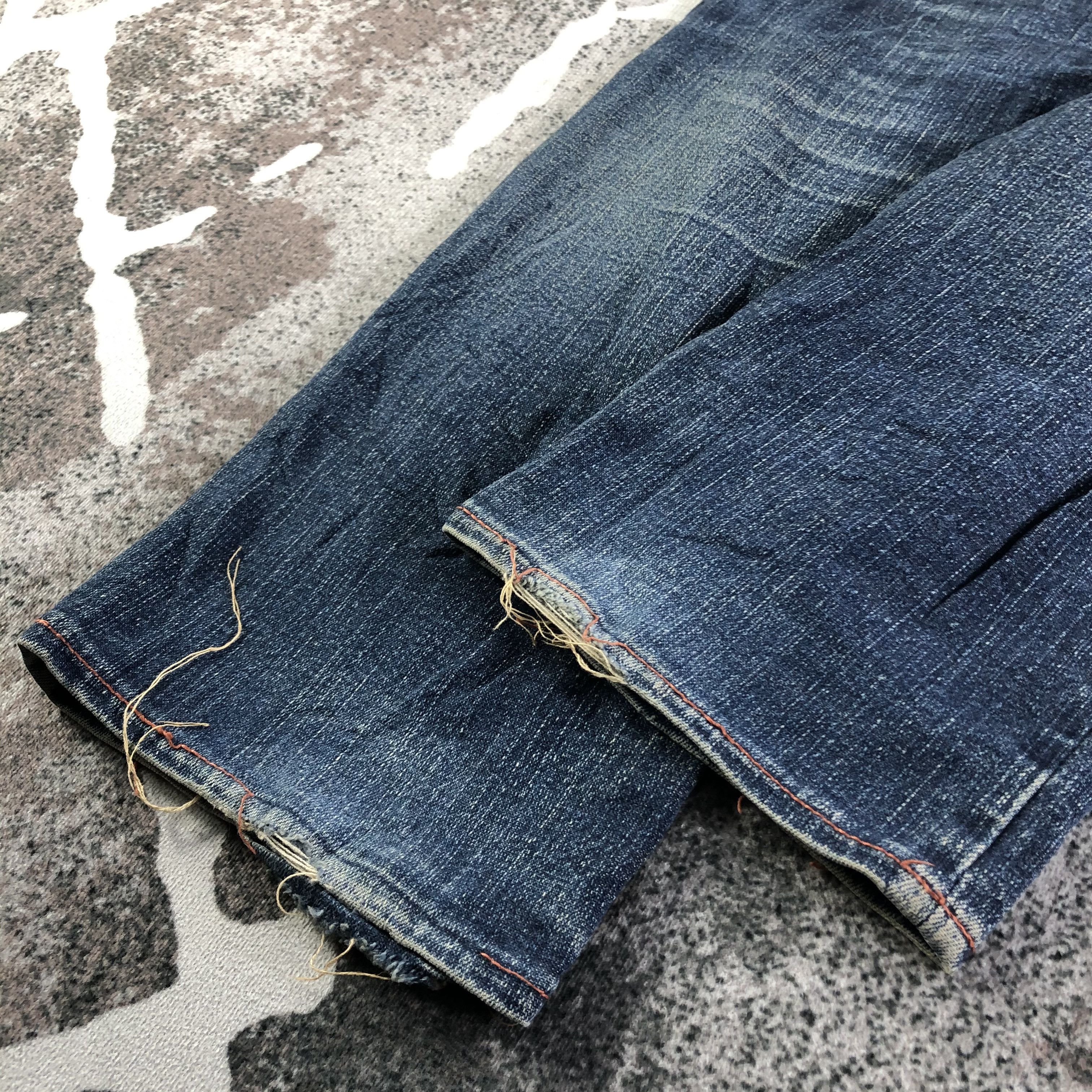 Indigo Japanese Indigo Jeans Faded Blue Denim KJ3079 Size US 30 / EU 46 - 5 Thumbnail