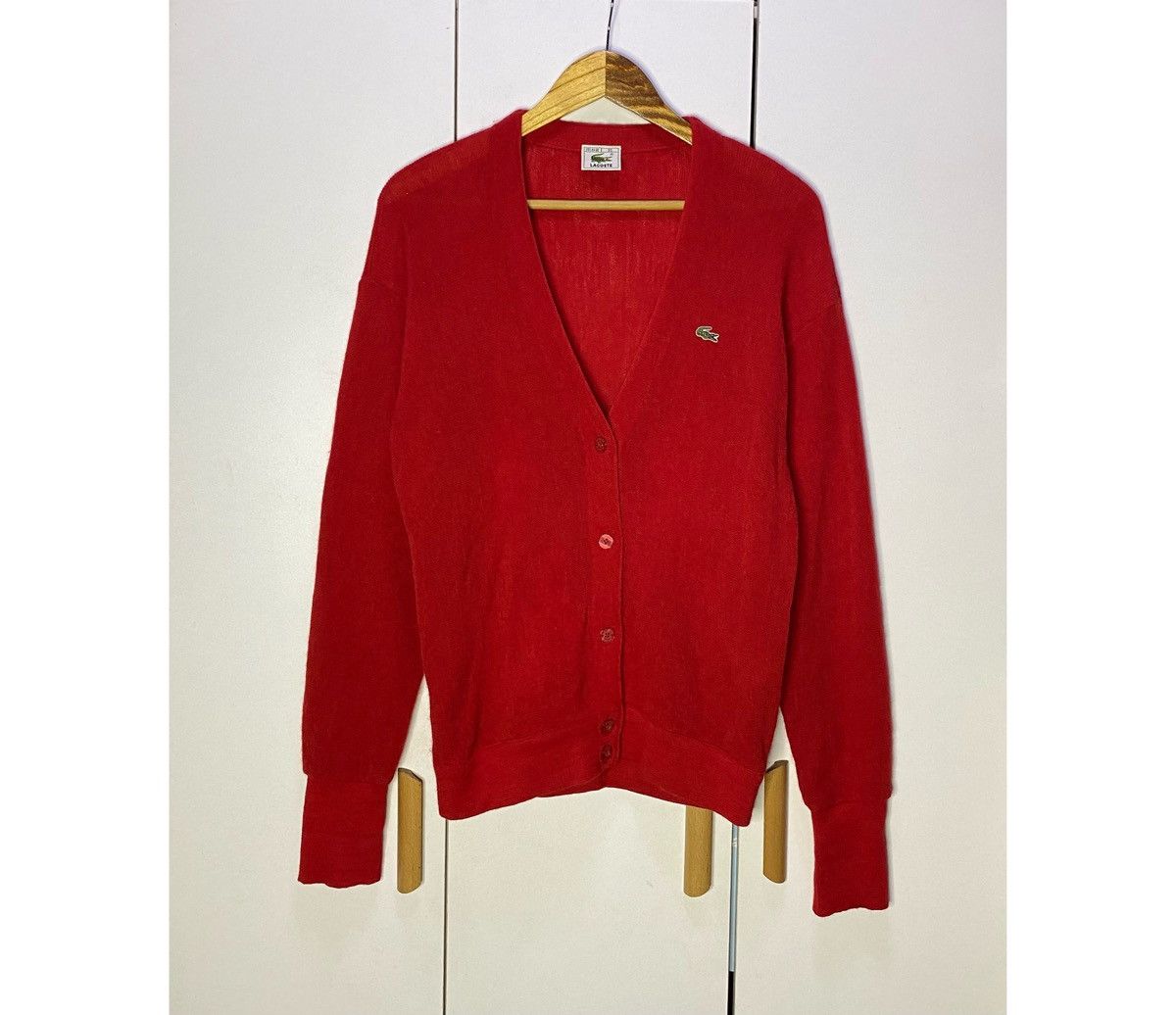 Lacoste Lacoste Relaxed Fit Wool Cardigan | Red Size S / US 4 / IT 40 - 1 Thumbnail
