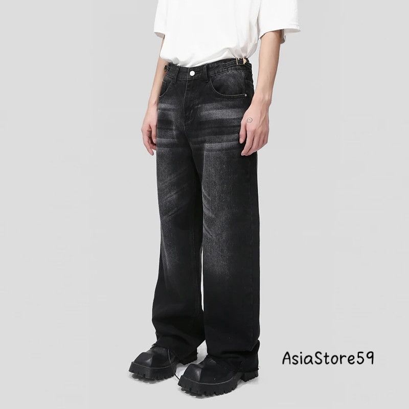 Japanese Brand × Streetwear × Vintage balenciaga Style Ripped baggy Denim  Jeans | Grailed