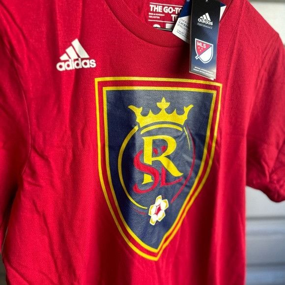 Adidas NWT ADIDAS REAL SALT LAKE VICTORY RED GO TO TEE SZ SMALL S Size US S / EU 44-46 / 1 - 2 Thumbnail