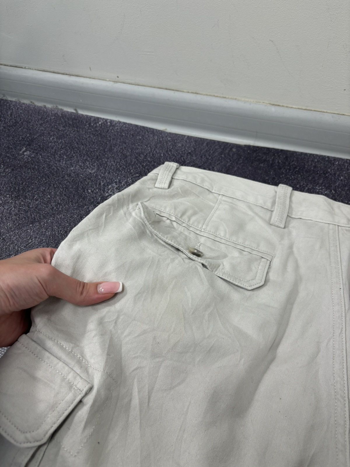 Dockers Vintage Dockers 2000s Y2K Beige Hype Utility Cargo Shorts Size US 36 / EU 52 - 15 Thumbnail