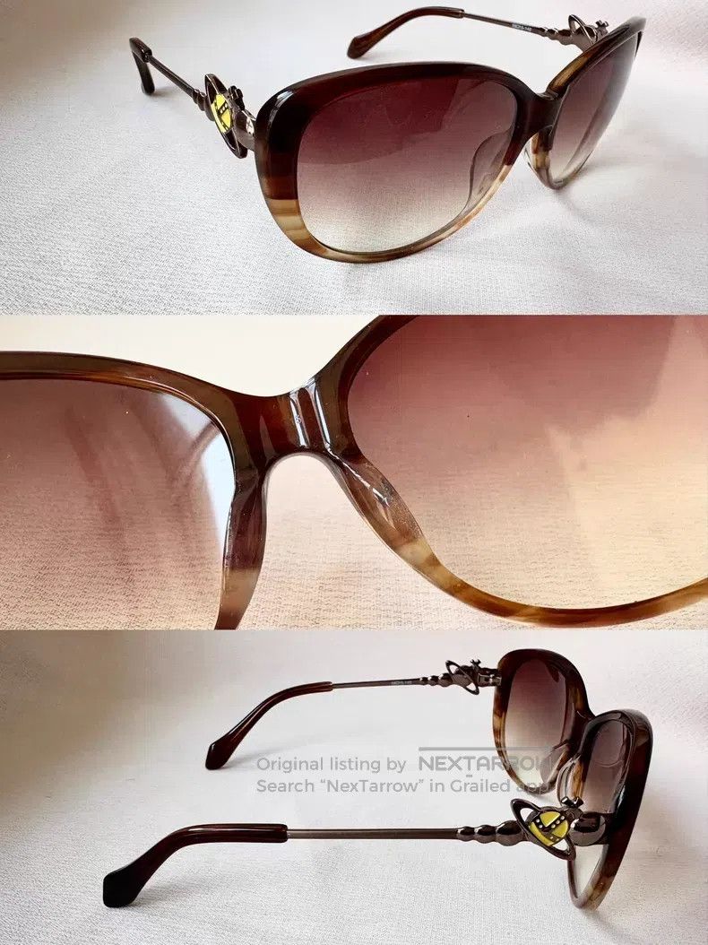 Vivienne Westwood Vivienne Westwood Tea-colored gradient Saturn sunglasses Size ONE SIZE - 3 Thumbnail