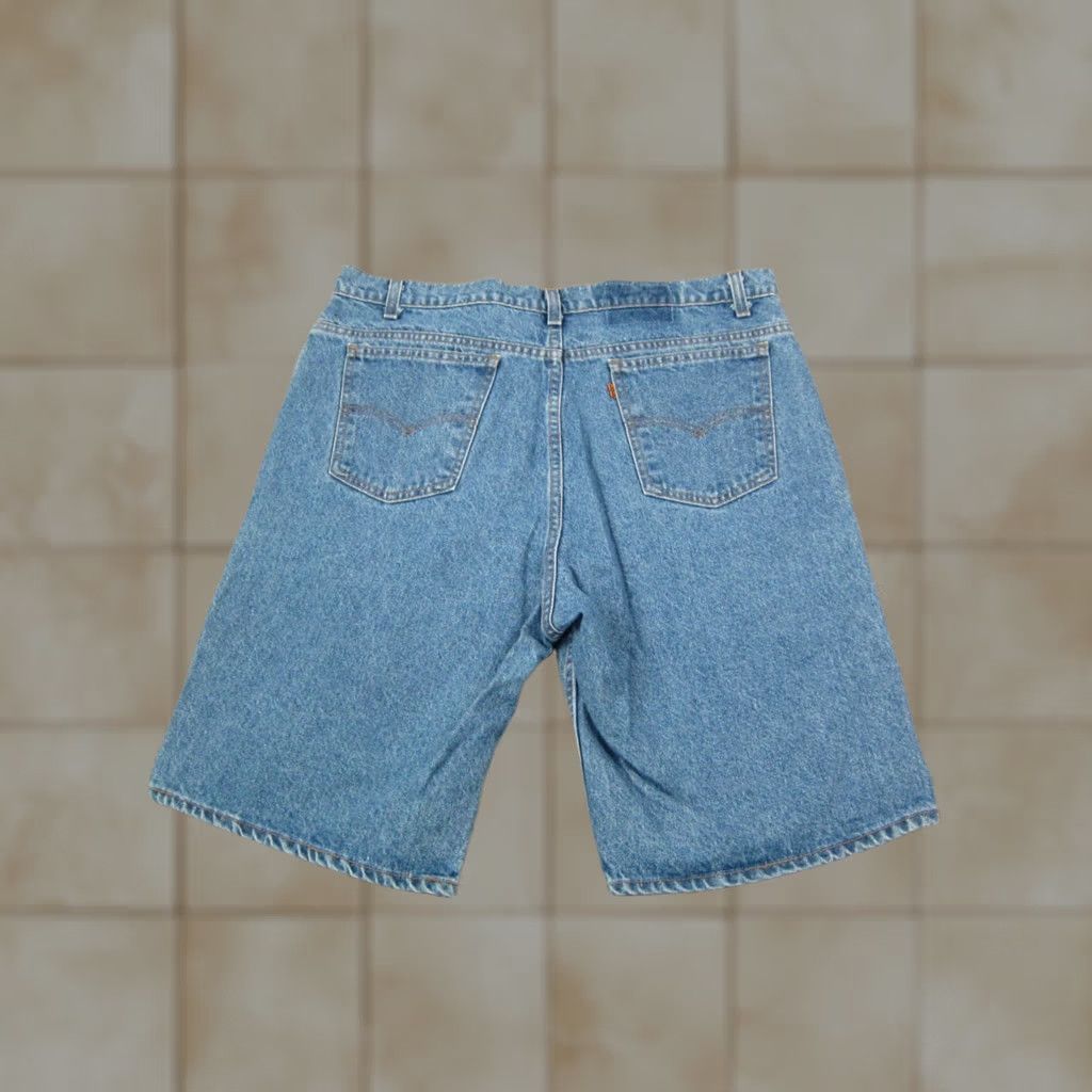 Levi's VINTAGE Levi's Shorts Mens 40 Blue Denim 90s Orange Tab Jorts Made in USA Size US 40 / EU 56 - 1 Thumbnail