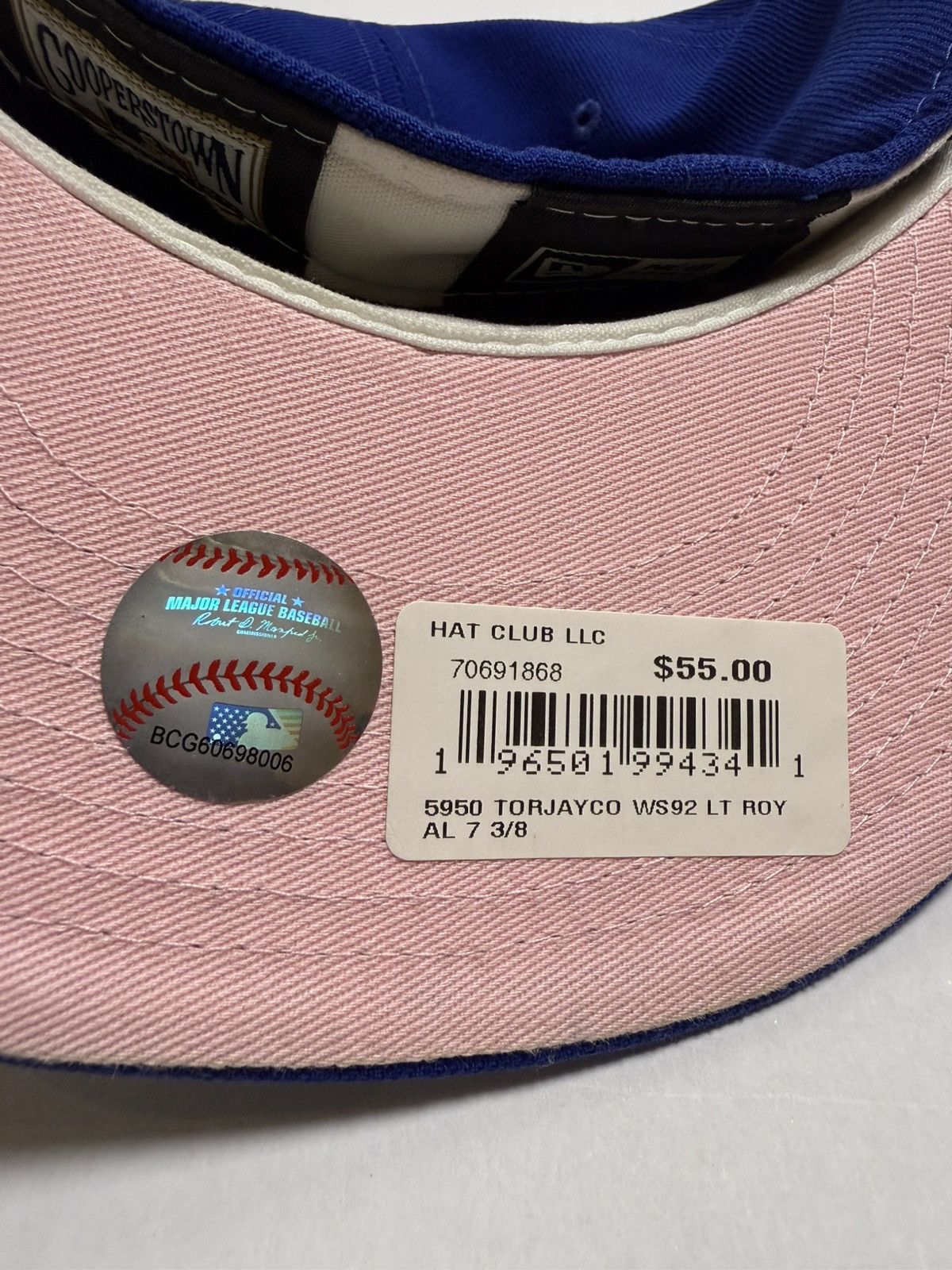 New Era NEW ERA TORONTO BLUE JAY BLUE 93 WS PATCH 59FIFTY FITTED HAT Size ONE SIZE - 3 Thumbnail
