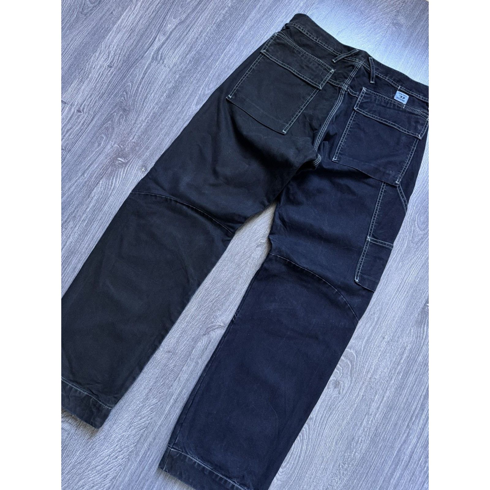 Y2K Vintage Diesel Baggy Black Work Denim Pants