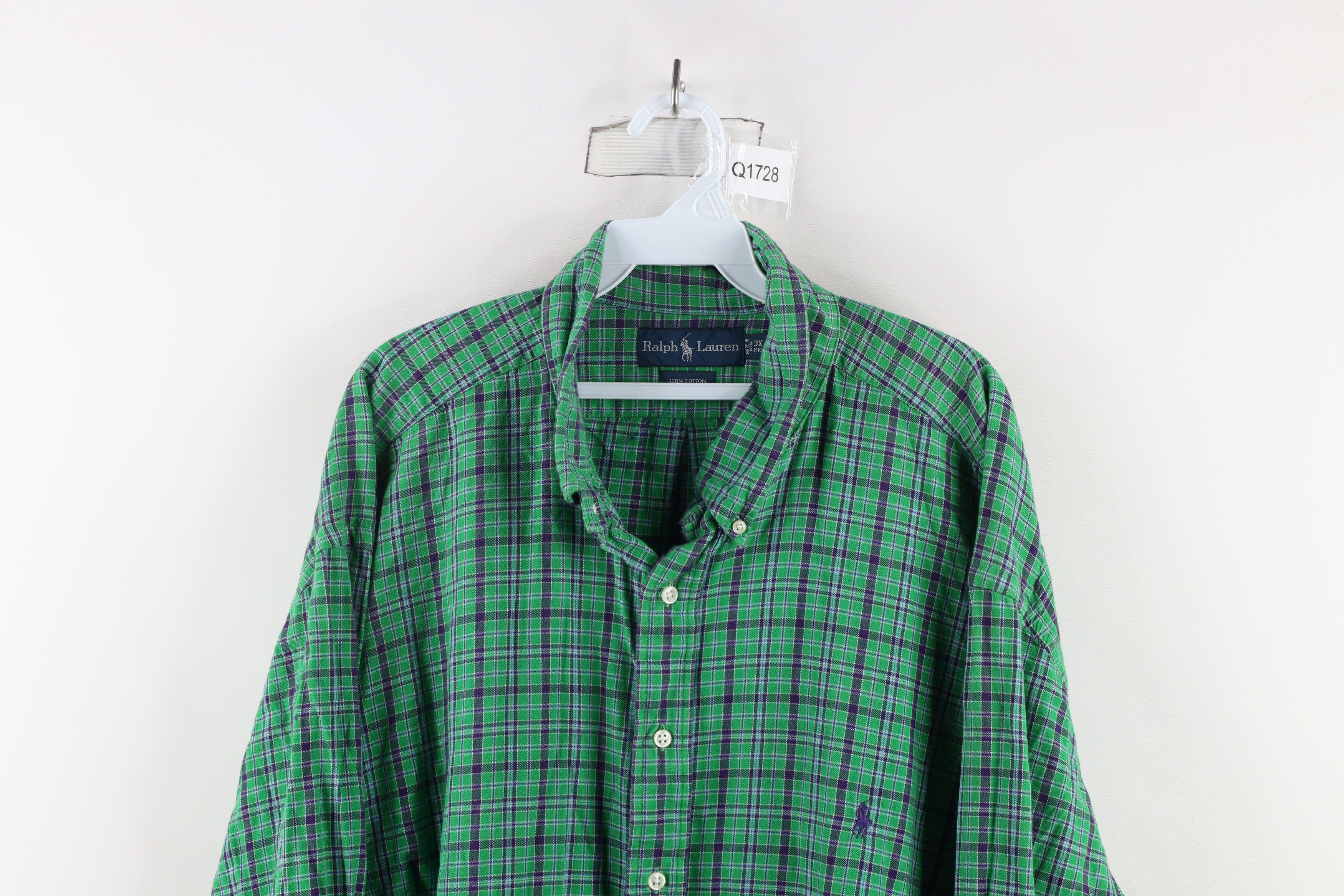 Ralph Lauren × Vintage Vintage 90s Ralph Lauren Collared Button Down Shirt Plaid Size US XXL / EU 58 / 5 - 2 Thumbnail