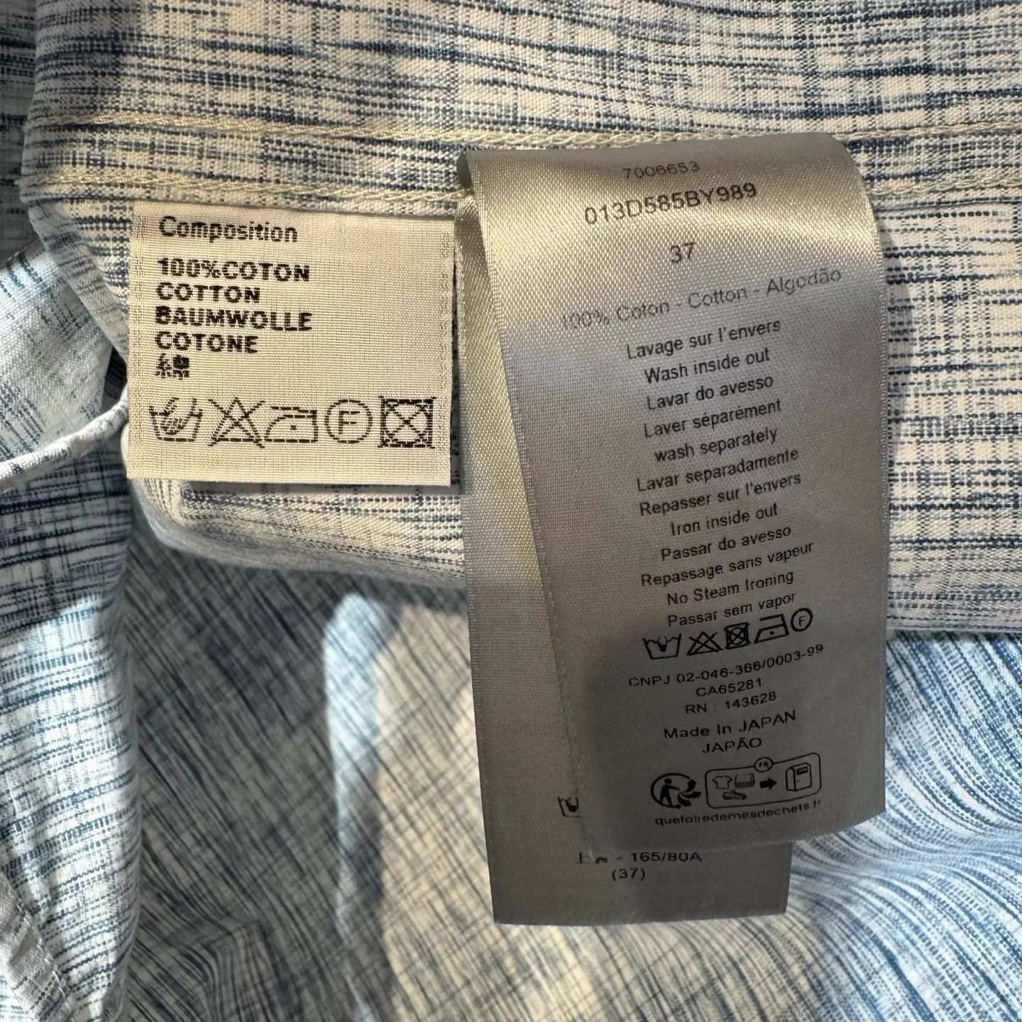 Dior Dior Oblique all over print shirt 37 Size US XS / EU 42 / 0 - 5 Thumbnail