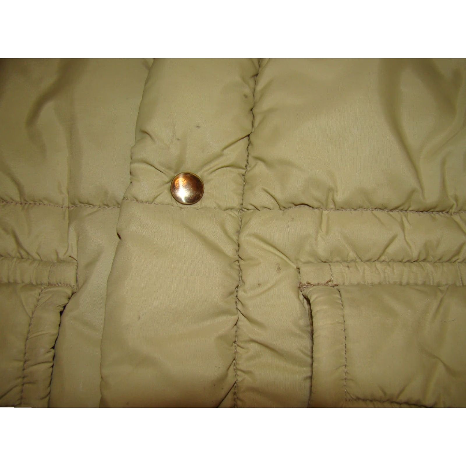 Walls VINTAGE Walls Blizzard Pruf Men Puffer Coat Jacket Beige Large Nylon Faux Fur Collar Snap Zip 2-way Pockets Mens Size US L / EU 52-54 / 3 - 5 Thumbnail